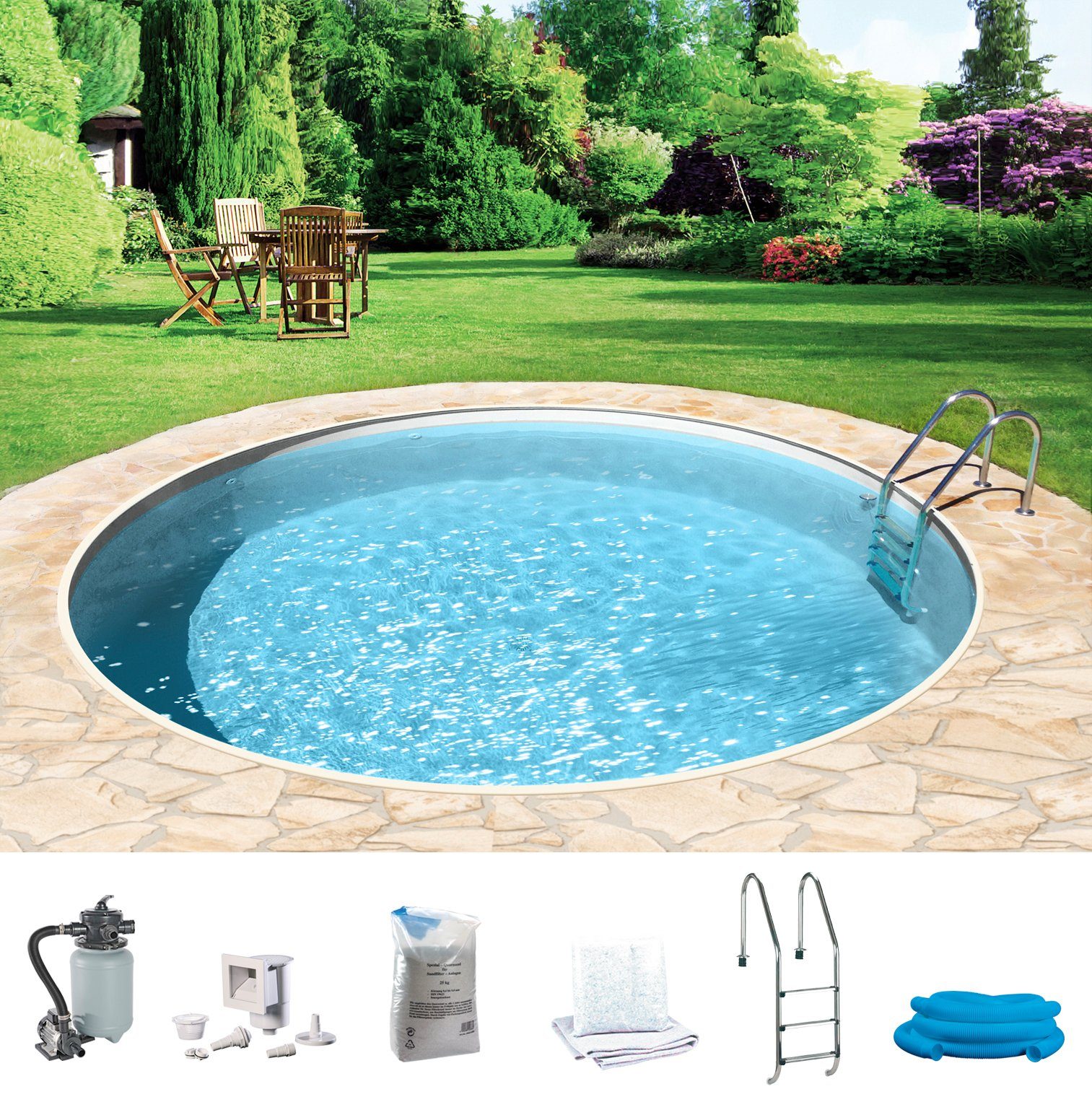 KONIFERA Rundpool HOLIDAY 3 (Komplett-Set, 7-tlg), günstig online kaufen