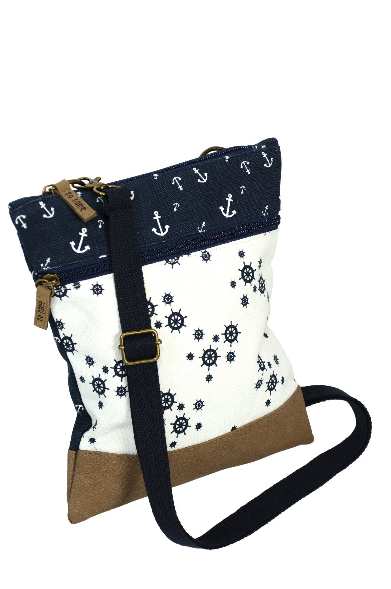 Beauty Thinxx Umhängetasche Crossbag Tasche Steuerrad & Anker (1-tlg), Hübsche kleine Tasche, ideal für Freizeitaktivitäten. Navy