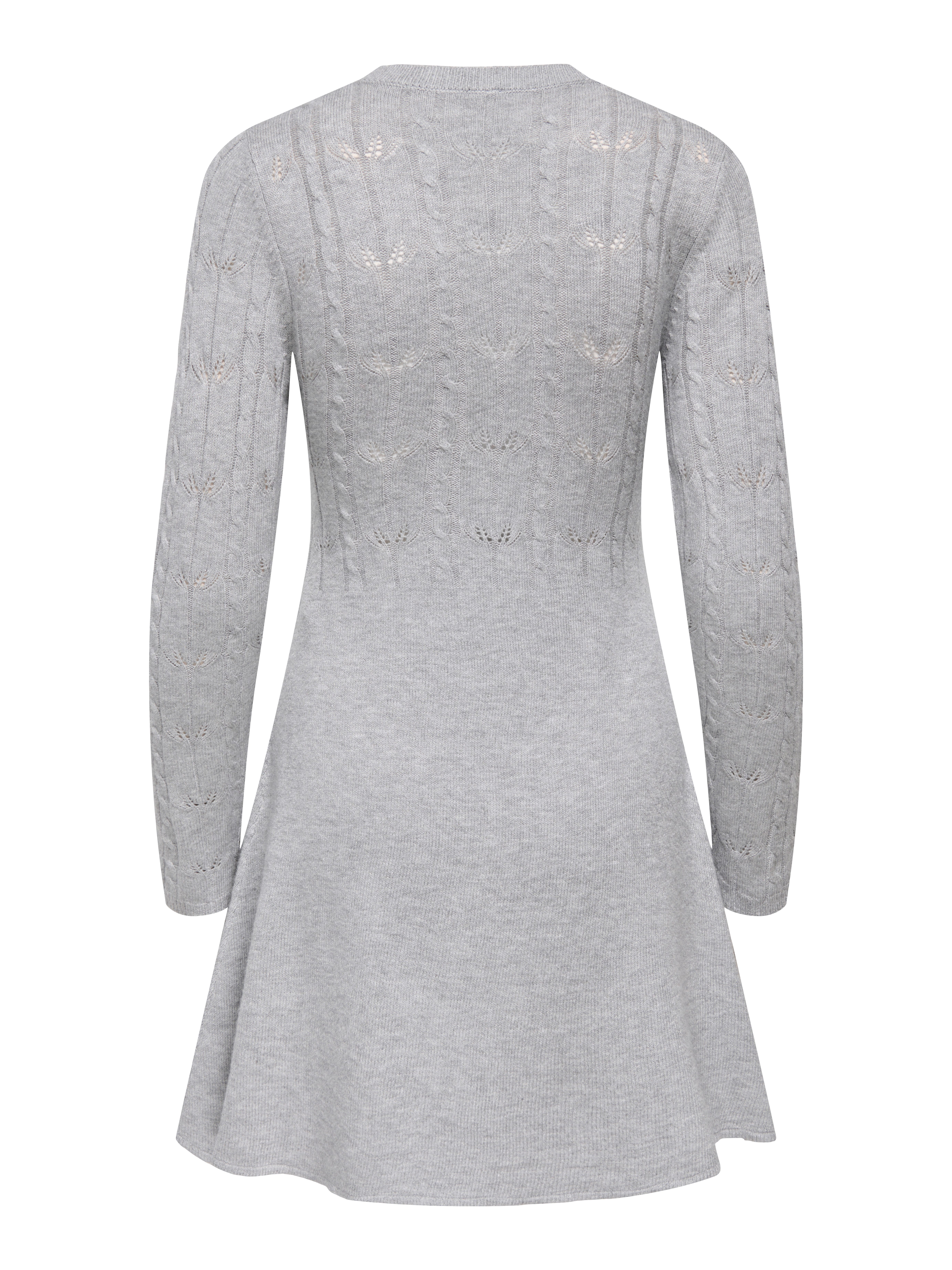 ONLY Strickkleid ONLKATIA LIFE LS O-NECK CABL DRES EX KNT Viskosemischung, regular fit, Rundhals