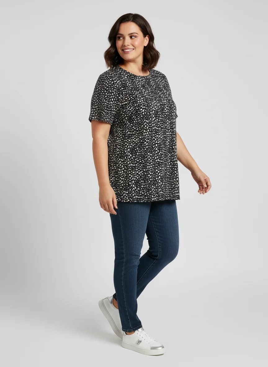 Shape of You Blusentop Bluse mit Polka-Dot-Muster