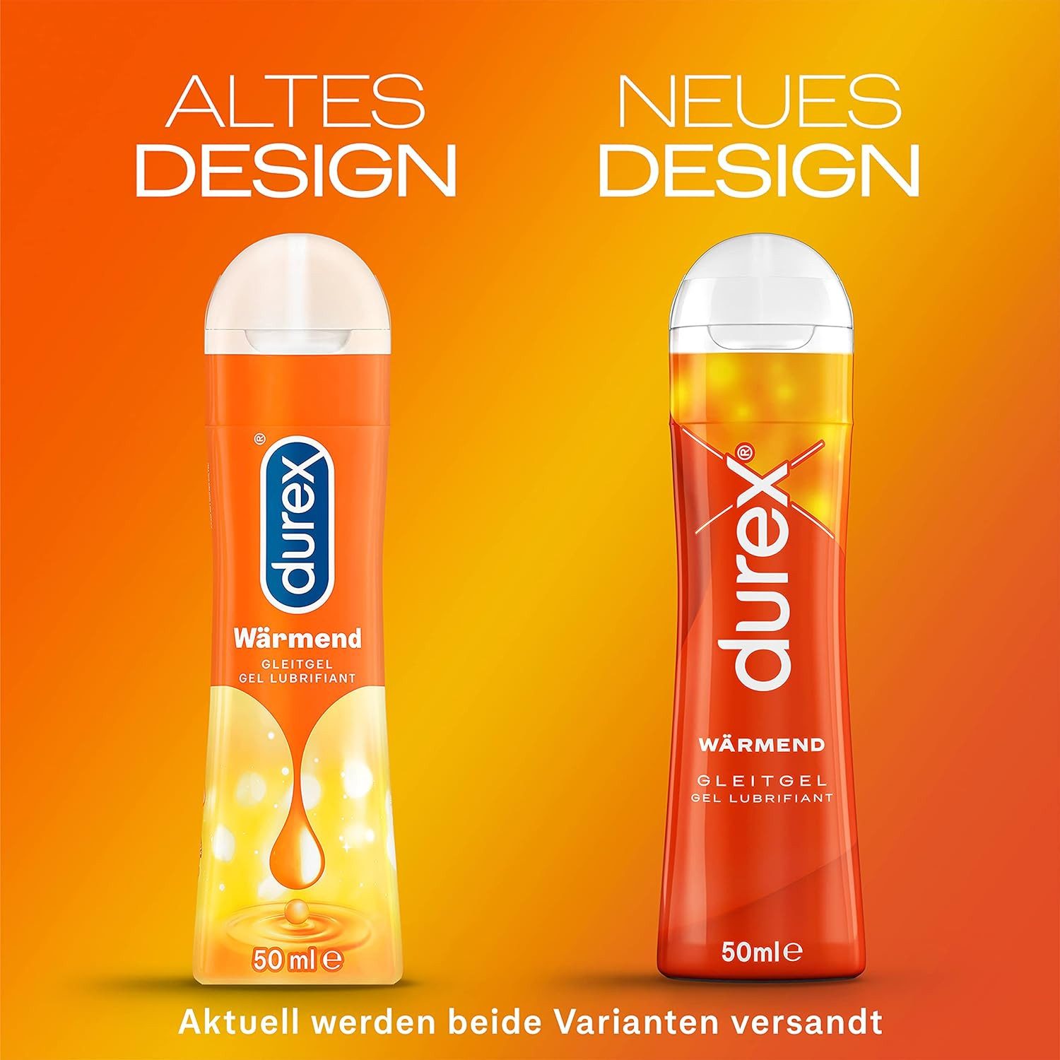 durex Gleitgel Play Wärmend, Doppelpack, 2-tlg., sanftes Gleitmittel mit wärmendem Effekt