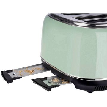 KORONA Toaster Retro Toaster für 4 Scheiben, mit Brötchenaufsatz