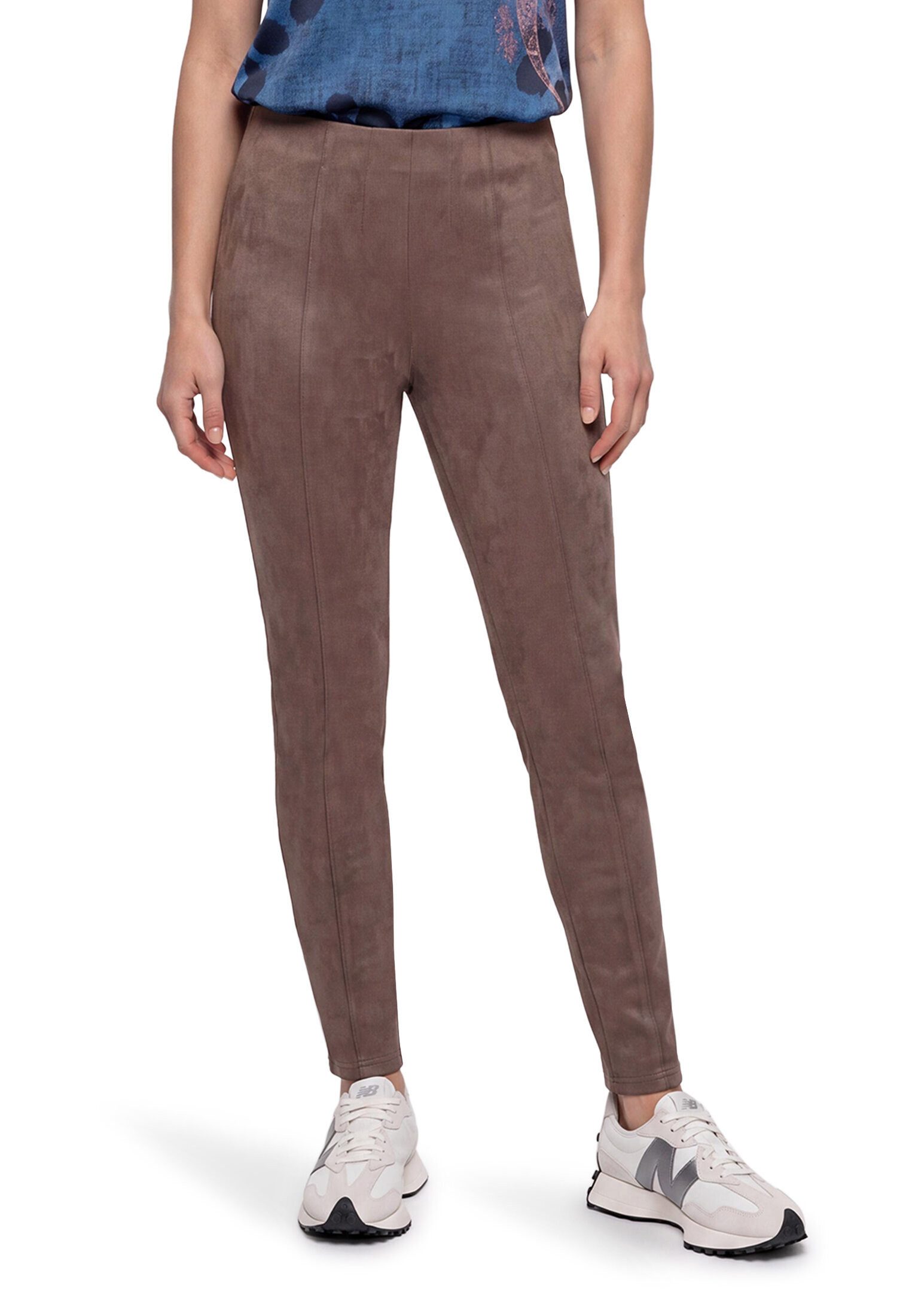 Betty Barclay Lederimitathose Damen mit elastischem Bund