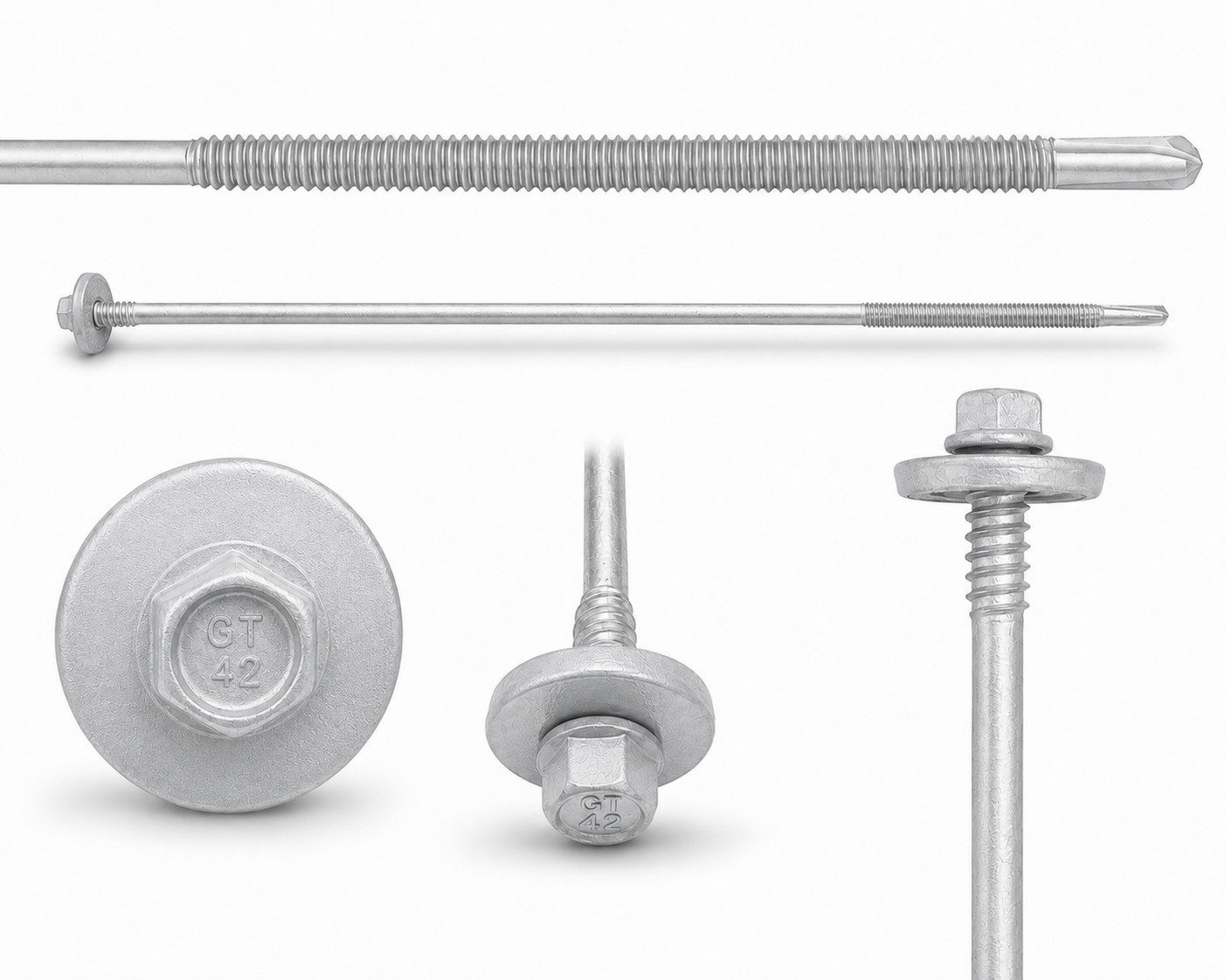 Etanco GmbH Blechschraube mit EPDM Dichtung für Stahl bis 6 mm-100 Stk. RAL 9005