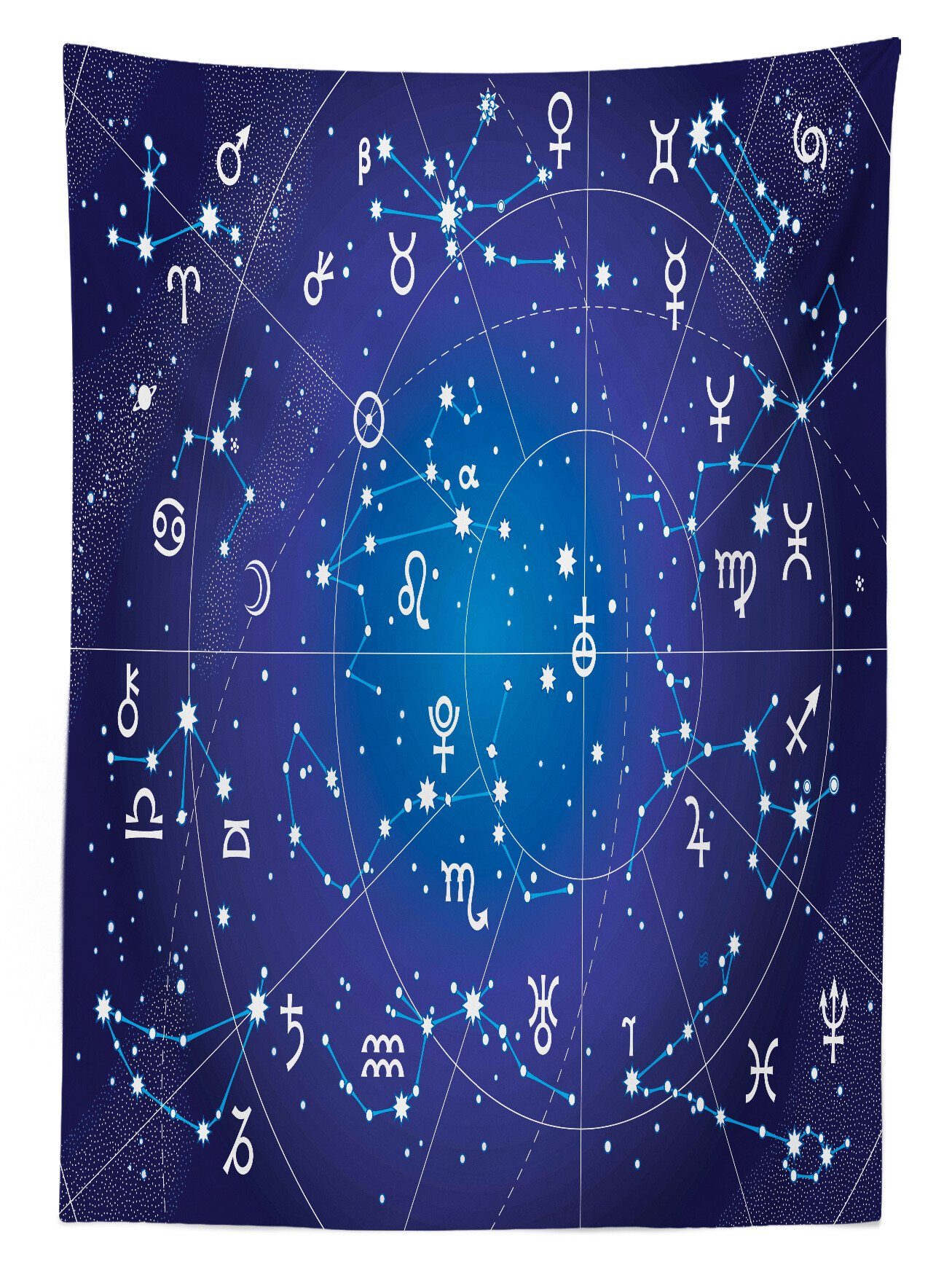 Farbfest Astrologie Abakuhaus geeignet Klare Zodiac Außen Waschbar Constellation Farben, den Bereich Für Tischdecke