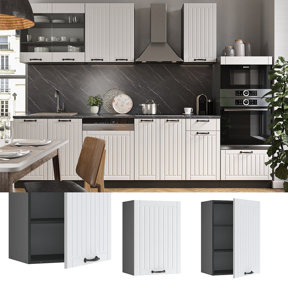 Vicco Hängeschrank Fame-Line, Weiß Landhaus/Anthrazit, 50 günstig online kaufen