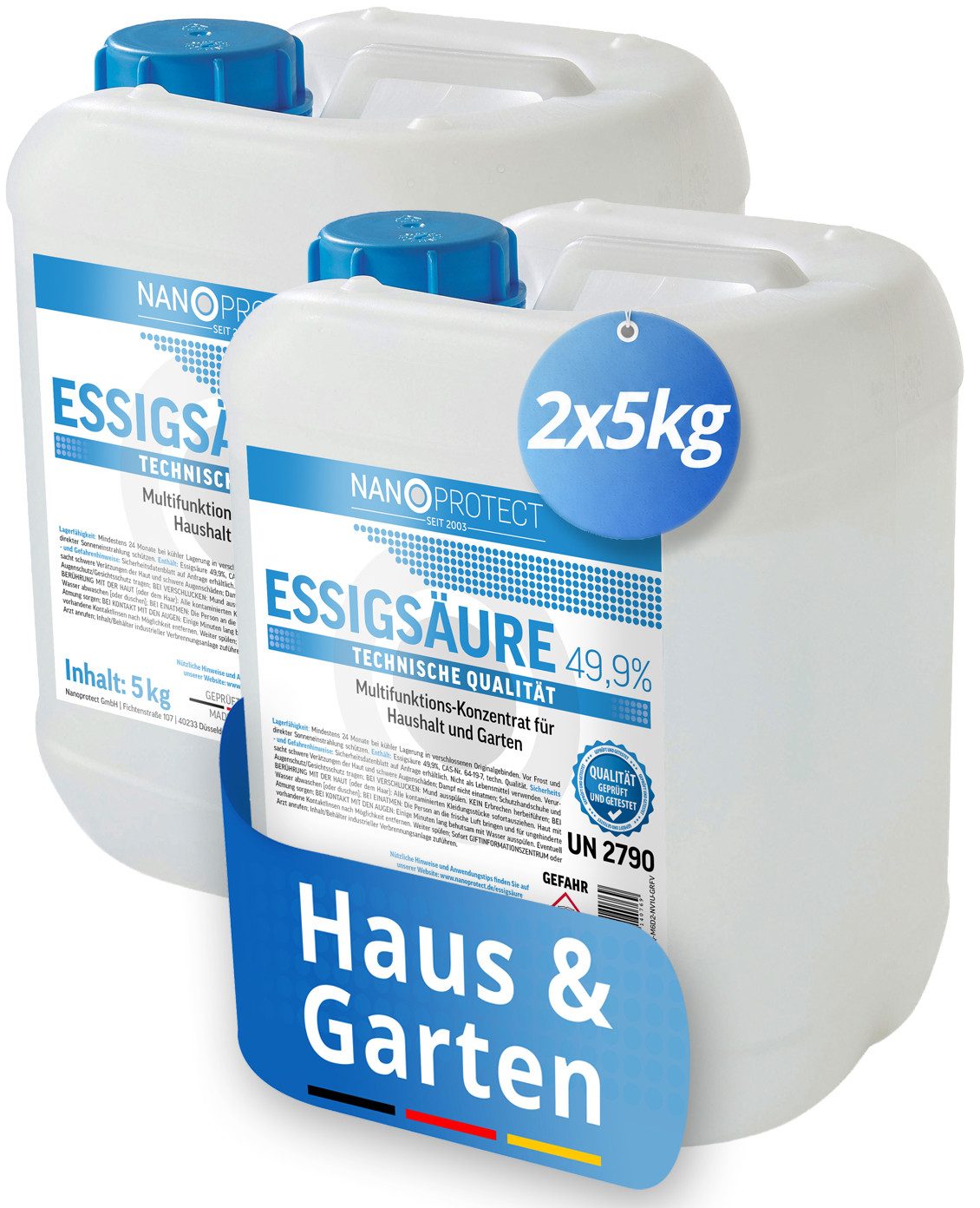 Nanoprotect Essigsäure 49,9% Reinigungskonzentrat