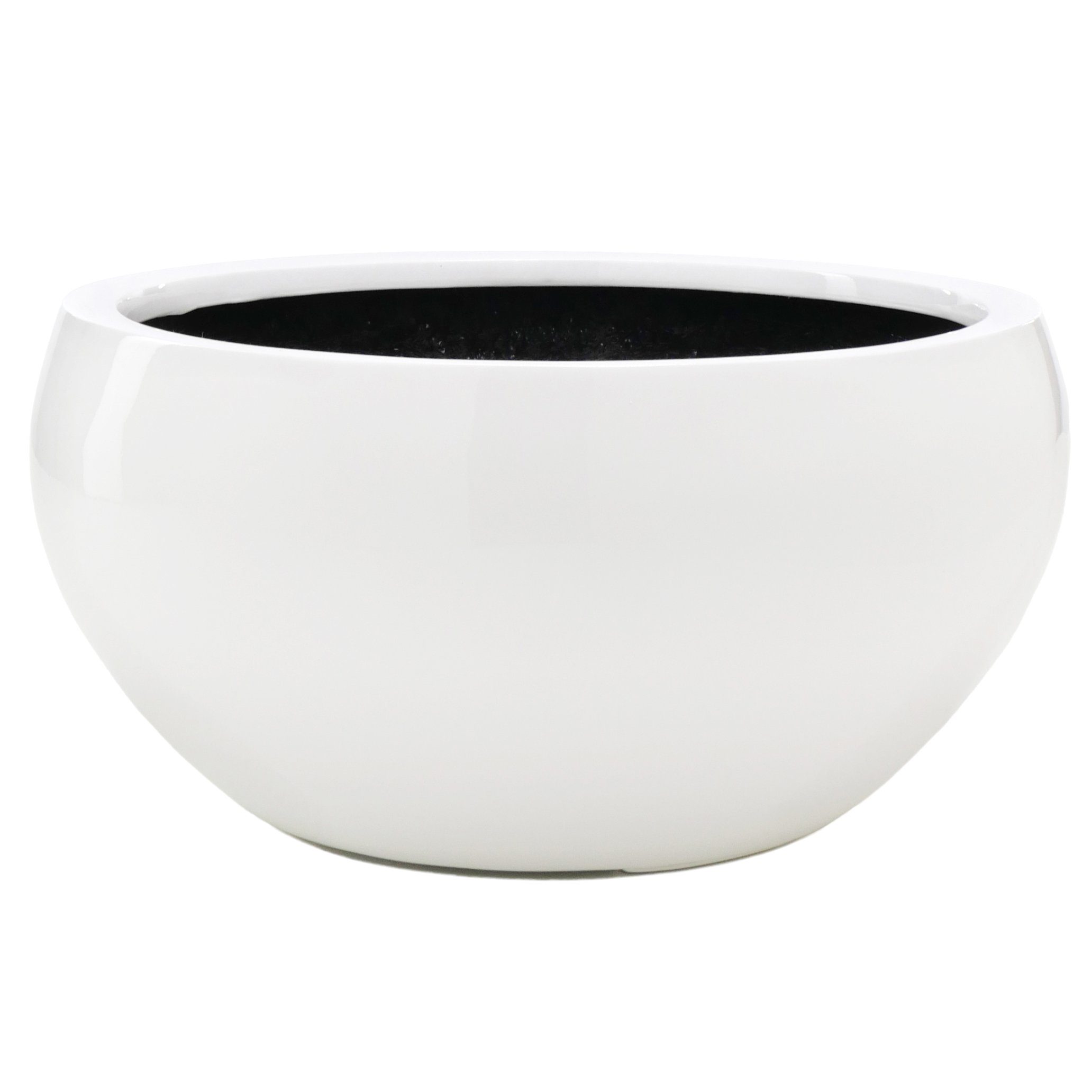 Flingora Pflanzschale Alodie, Fiberglas - Indoor & Outdoor - Weiß - Ø 50 cm günstig online kaufen