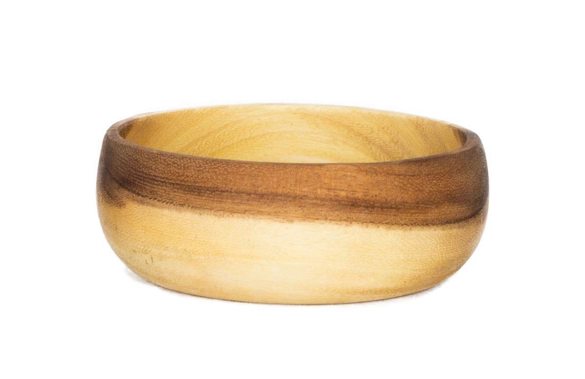 Levandeo® Dekoschale, Holzschale Akazie 15cm rund Holz Schale Obstschale