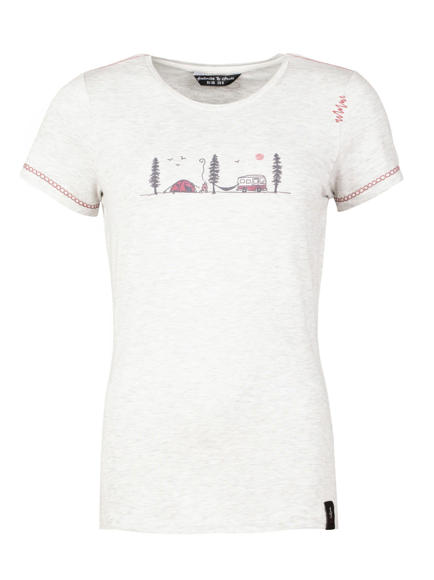 Chillaz T-Shirt Chillaz W Saile Chill Outside T-shirt Damen Light Grey Melange | T-Shirts