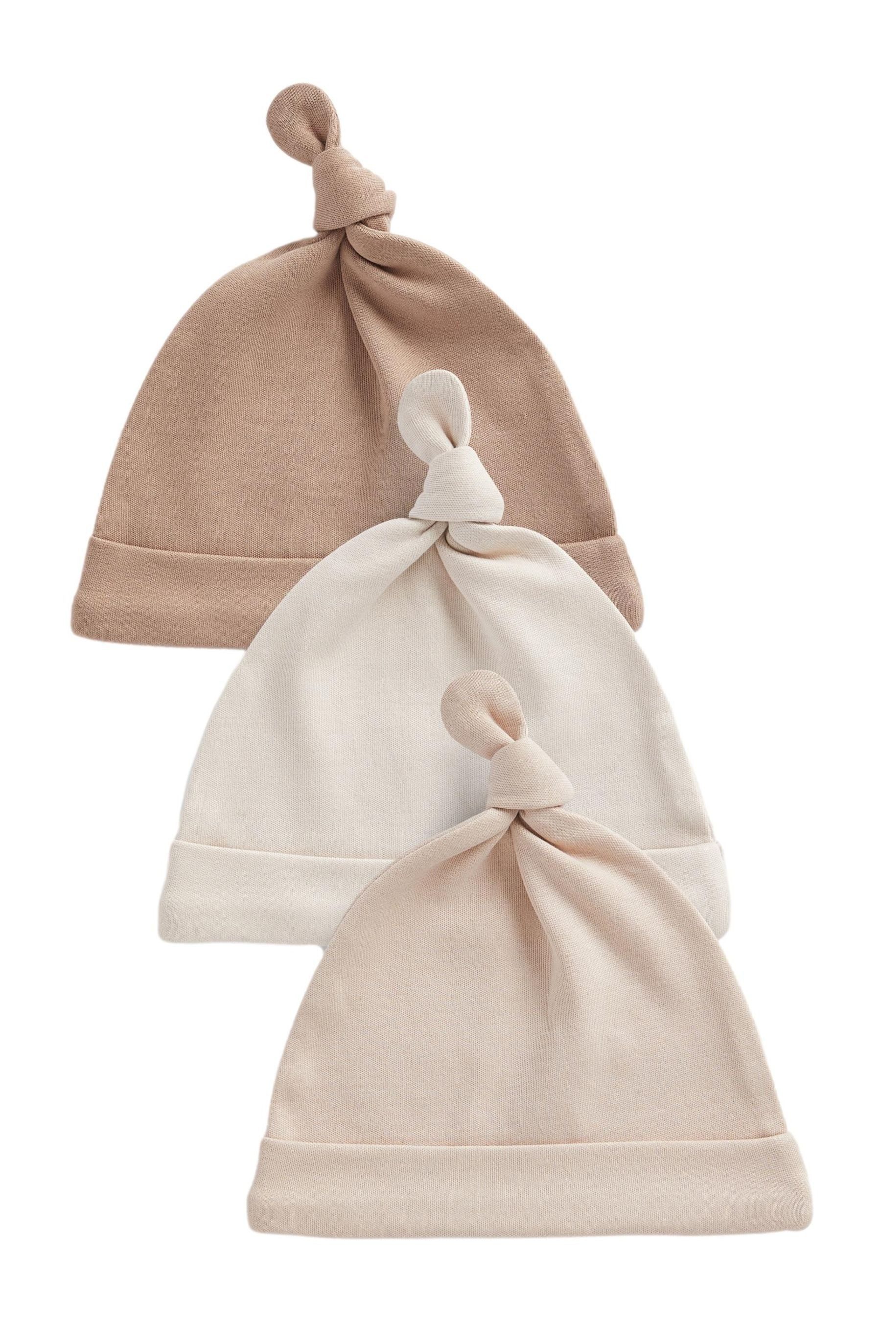 Next Erstlingsmütze 3er-Pack Baby-Knotenmützen (3-St)