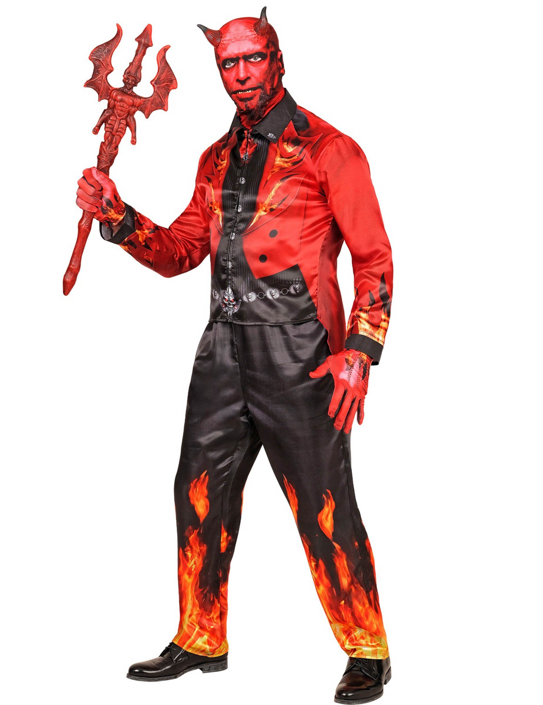 Widmann S.r.l. Monster-Kostüm Flammender Teufel Komplettkostüm für Erwachsene