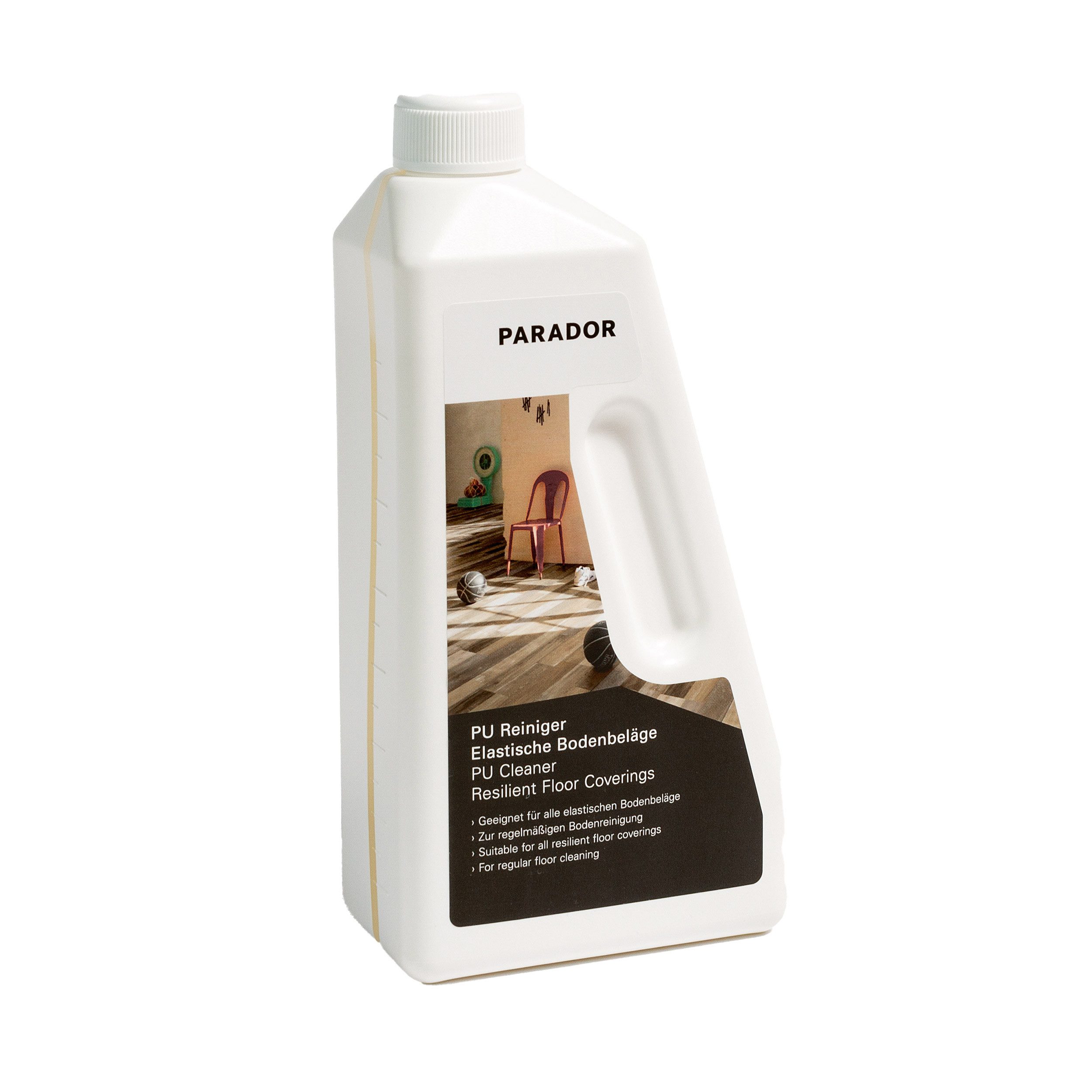 PARADOR PU Reiniger Fussbodenreiniger (Anwendung auf Vinyl, Modular ONE oder anderen Designböden, [1-St. Aktivreiniger für die regelmäßige Unterhaltsreinigung Verdünnung: 1:200 (50 ml auf 10 Liter Wasser)