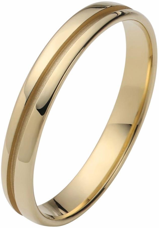 Firetti Trauring Schmuck Geschenk Gold 375 Hochzeit Ehering "LIEBE", Made in Germany, wahlweise mit oder ohne Brillanten
