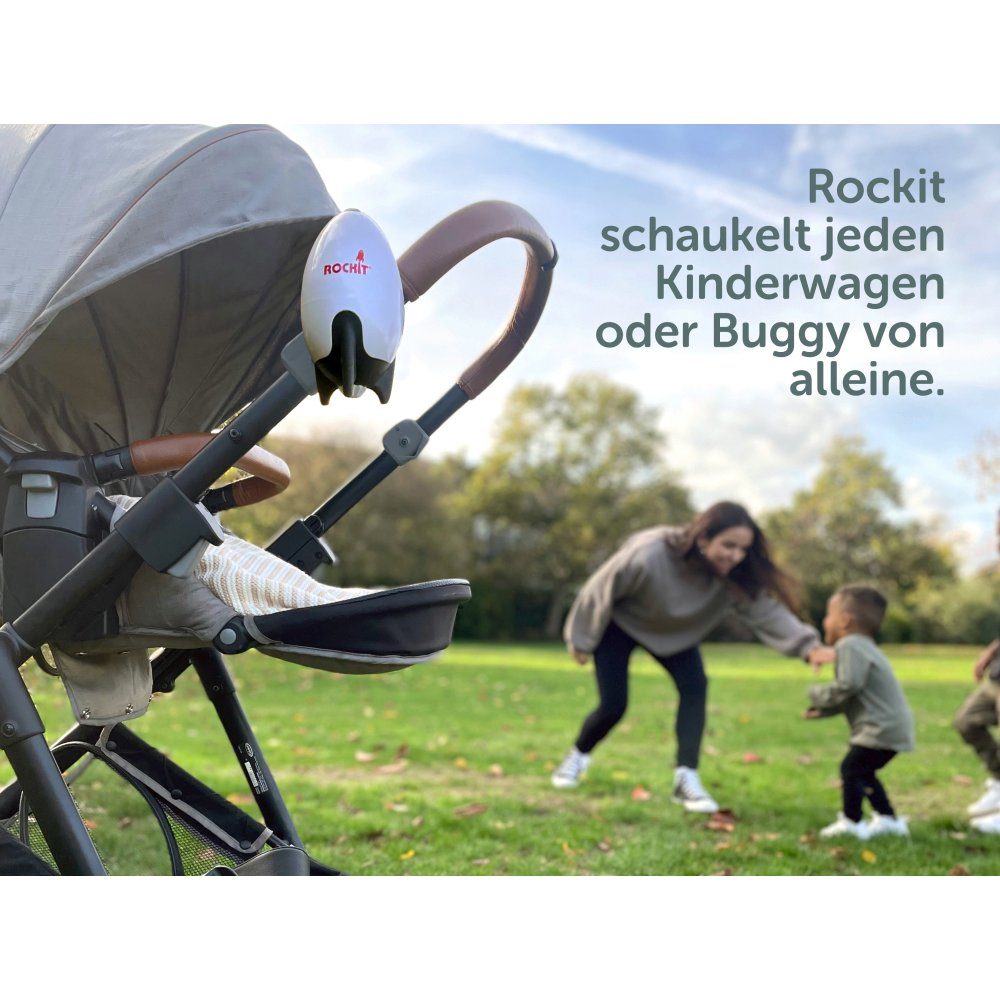Rockit Kinderwagenaufsatz Rockit Kinderwagenschaukler (wiederaufladbar) mit drehbarer Halterung, Passend für alle Kinderwagen und Buggys, leiser Motor, 60-min.  – Bild 5 von 5