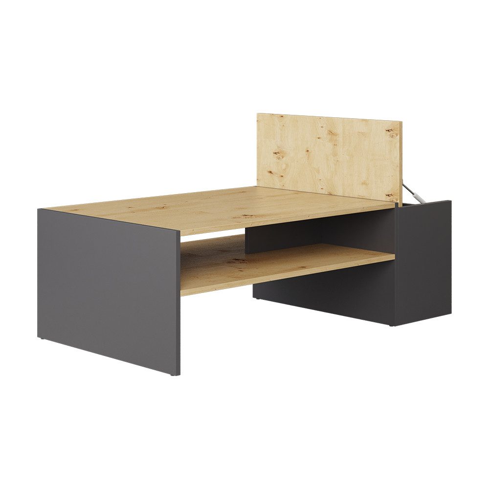 Vicco Couchtisch Rubby, Artisan Eiche/Anthrazit/Anthrazit, 110 x 60 cm (1-S günstig online kaufen