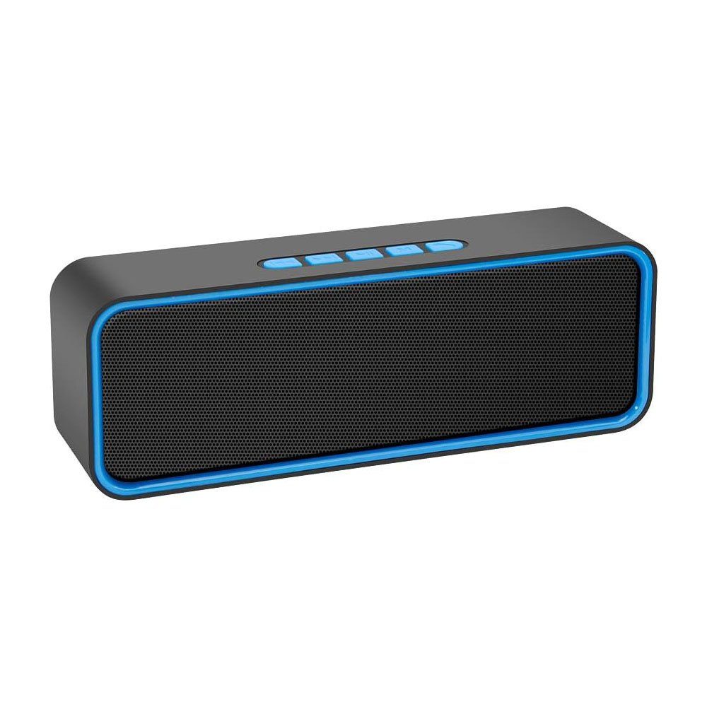 MOUTEN Tragbarer kabelloser Bluetooth 5.0-Lautsprecher mit 3D-Stereo-Sound Bluetooth-Lautsprecher blau