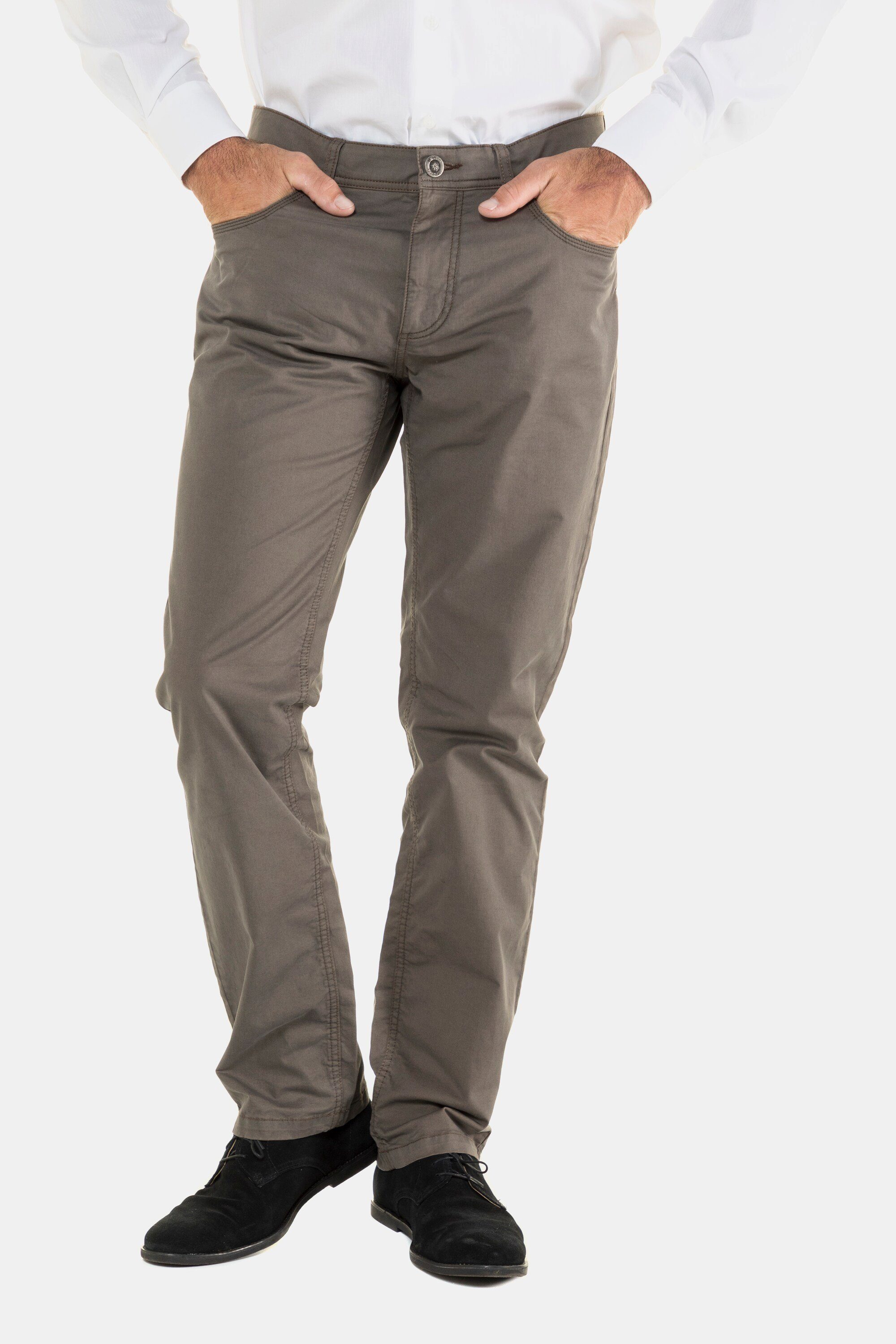 JP1880 5-Pocket-Jeans 5-Pocket Hose elastischer Bund Regular Fit dunkel oliv