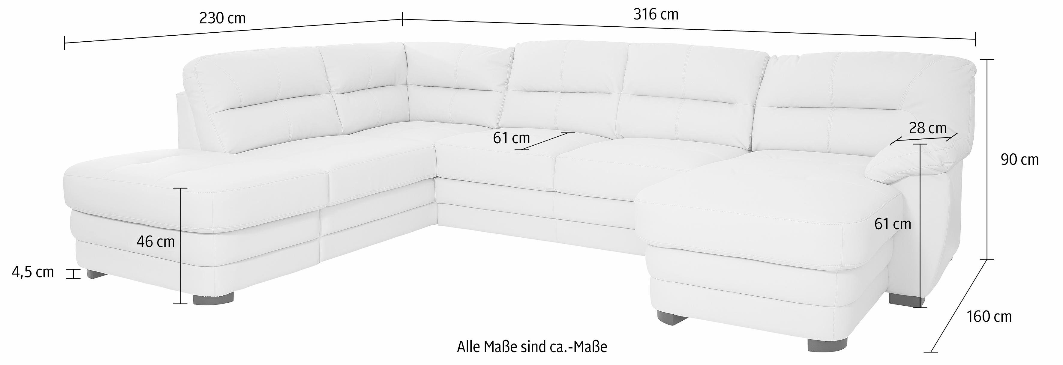 COTTA Wohnlandschaft Royale U-Form, wahlweise mit günstig online kaufen