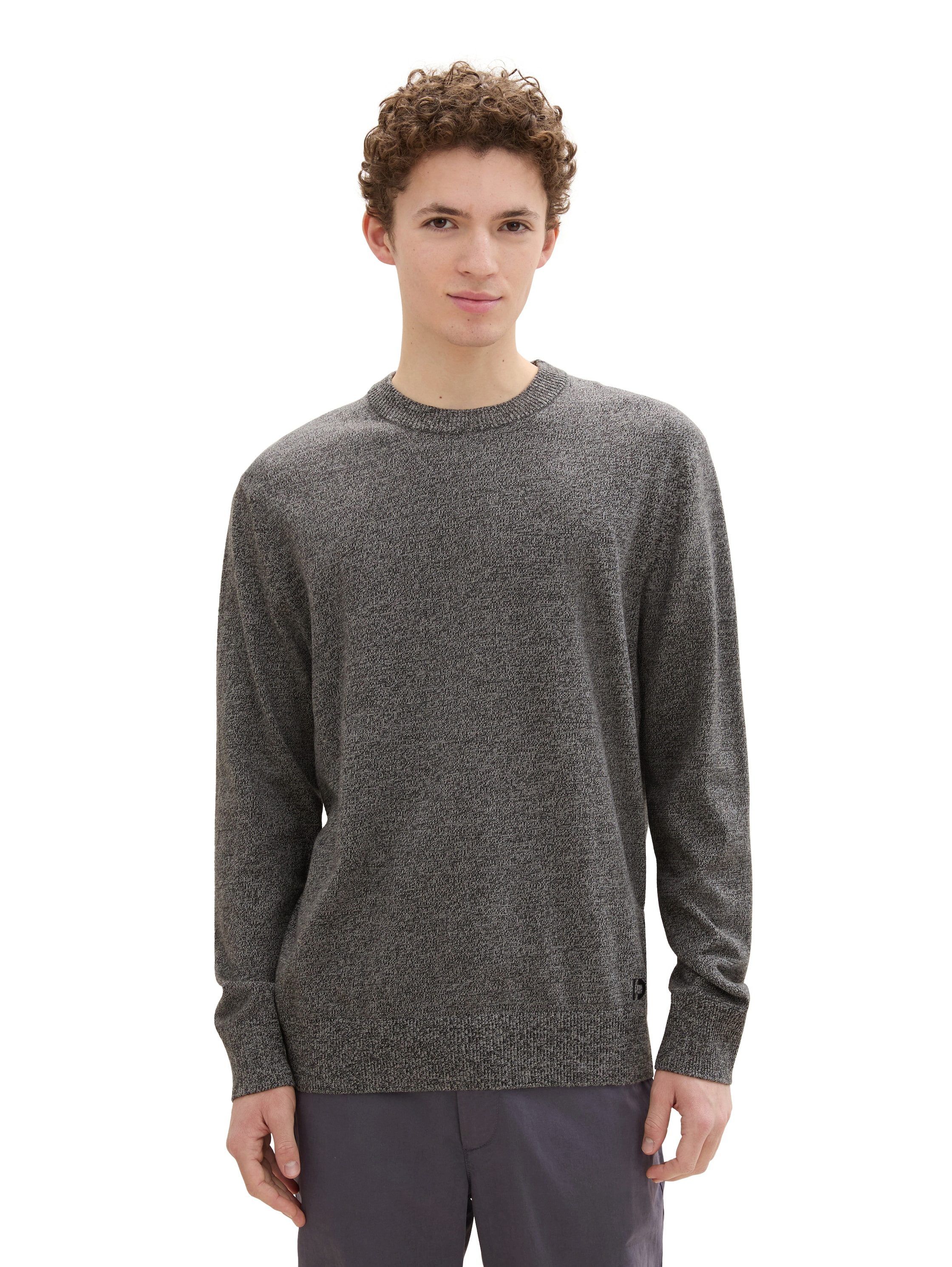 TOM TAILOR Denim Strickpullover in melierter günstig online kaufen