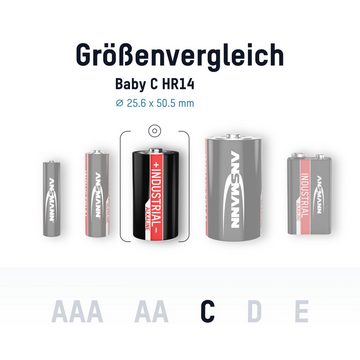 ANSMANN AG 10x ANSMANN Industrial Batterie Baby C 1,5V - LR14 Alkaline (10 Stück) Batterie