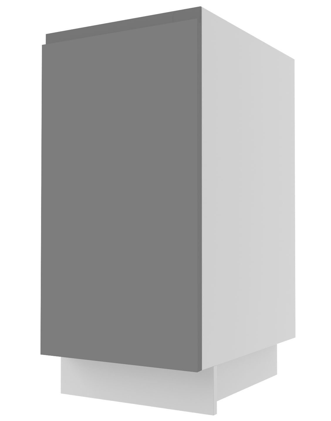 Feldmann-Wohnen Unterschrank Avellino 40cm Front- und Korpusfarbe wählbar grifflos 1-türig stone grey Acryl matt