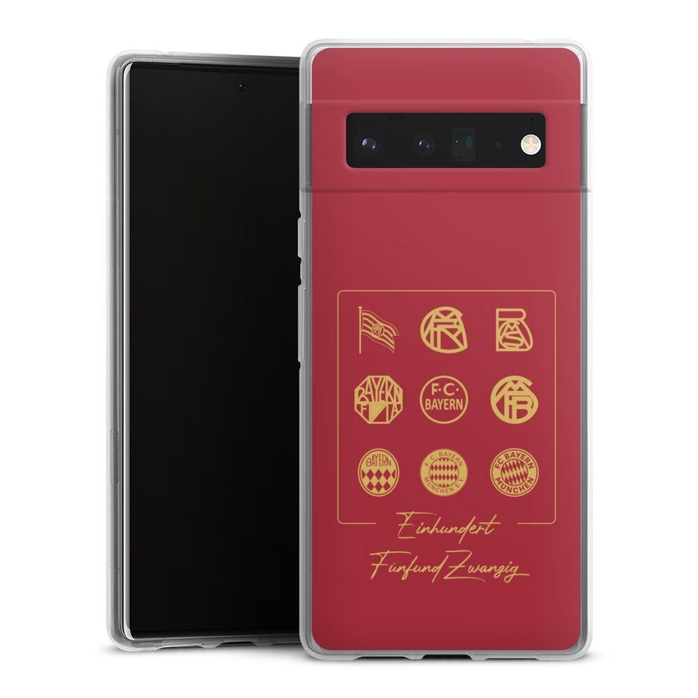 DeinDesign Handyhülle FC Bayern München FCB 125 Jahre Fanartikel FCB 125 Jahre, Google Pixel 6 Pro Silikon Hülle Bumper Case Handy Schutzhülle