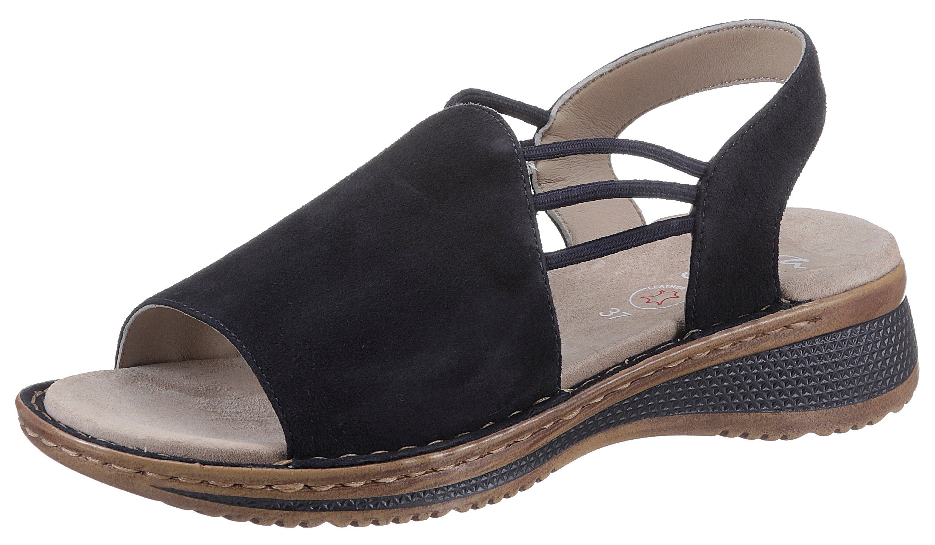 Ara HAWAII Riemchensandale, Sommerschuh, Sandalette, Keilabsatz, mit Stretch-Bänder, G-Weite