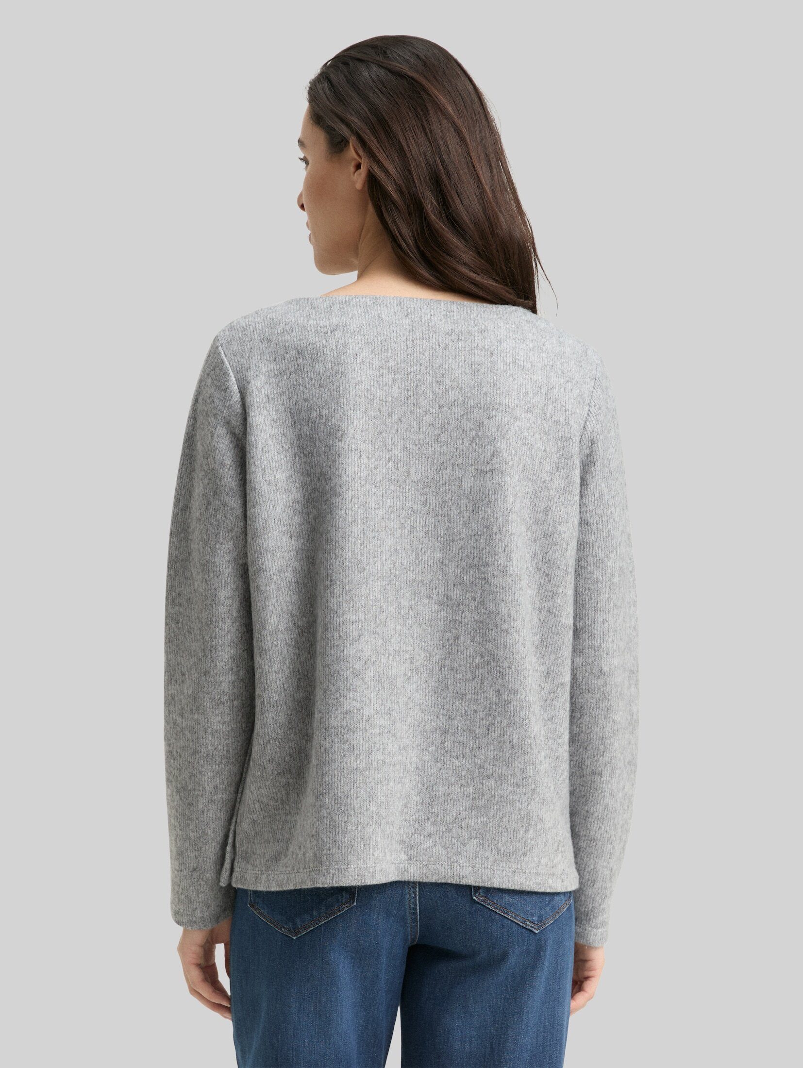 TOM TAILOR Sweatshirt Strick & Sweatshirts Soft-Touch Sweatshirt mit Knopf-Details