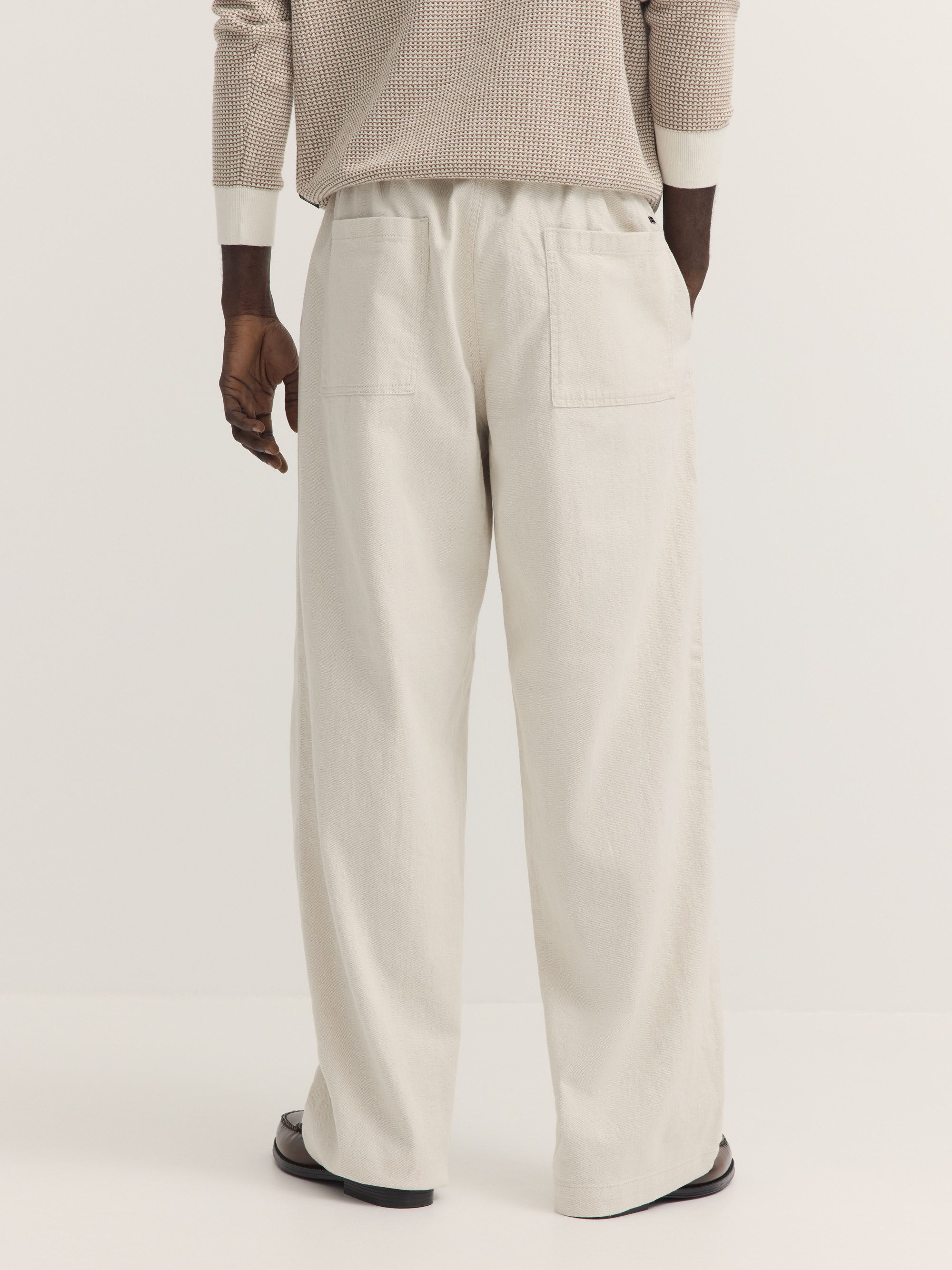 bugatti Bundfaltenhose Loose Fit natural linen mix