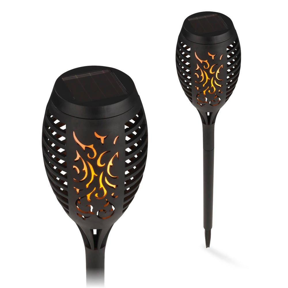 EASYmaxx LED Gartenfackel EASYmaxx Solar-Gartenleuchte Mit faszinierendem Flammeneffekt, mit Flammeneffekt