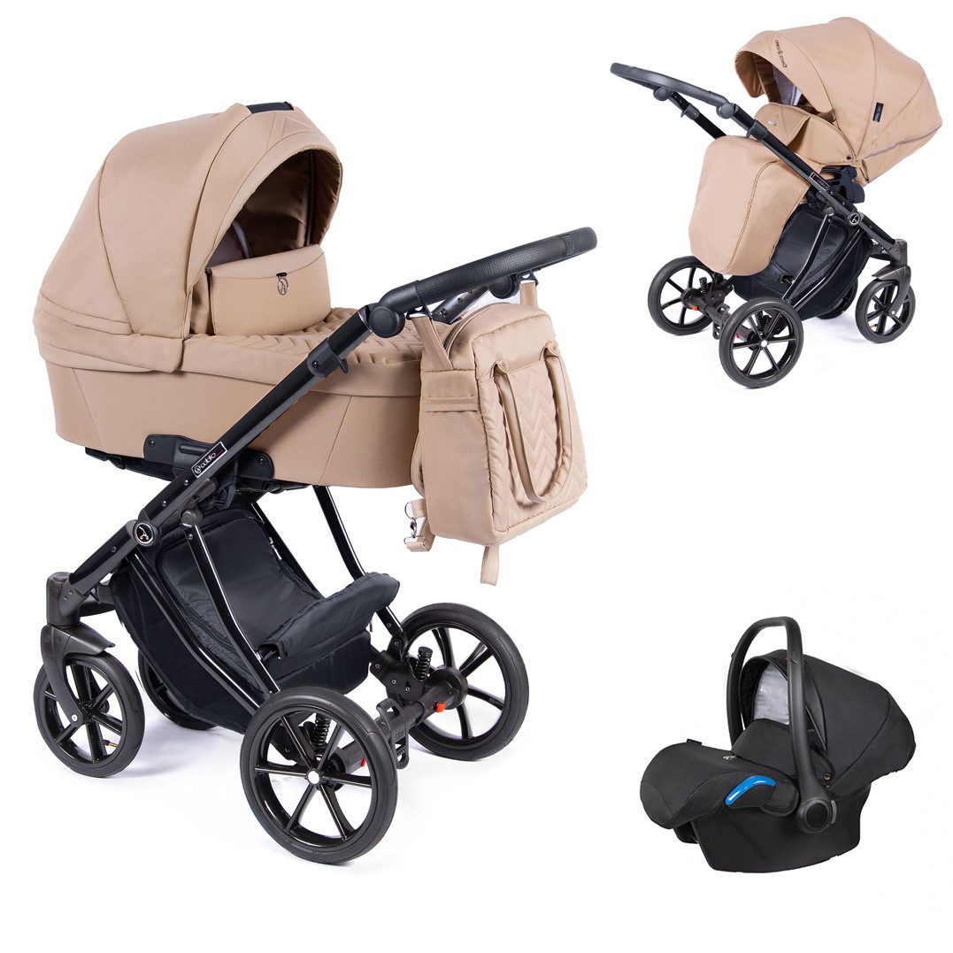 Kombi-Kinderwagen Dante 4 in 1 inkl. Sportsitz, Autositz und Zubehör in 12 Designs