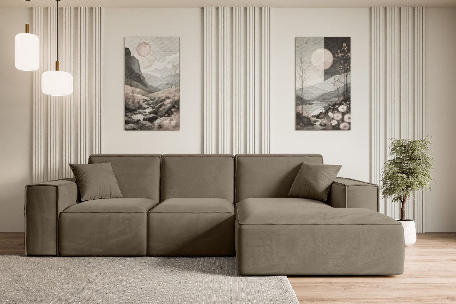 ALTDECOR Ecksofa SERRA-L-S, Couch mit Schlaffunktion, Wohnzimmer - Wohnland günstig online kaufen