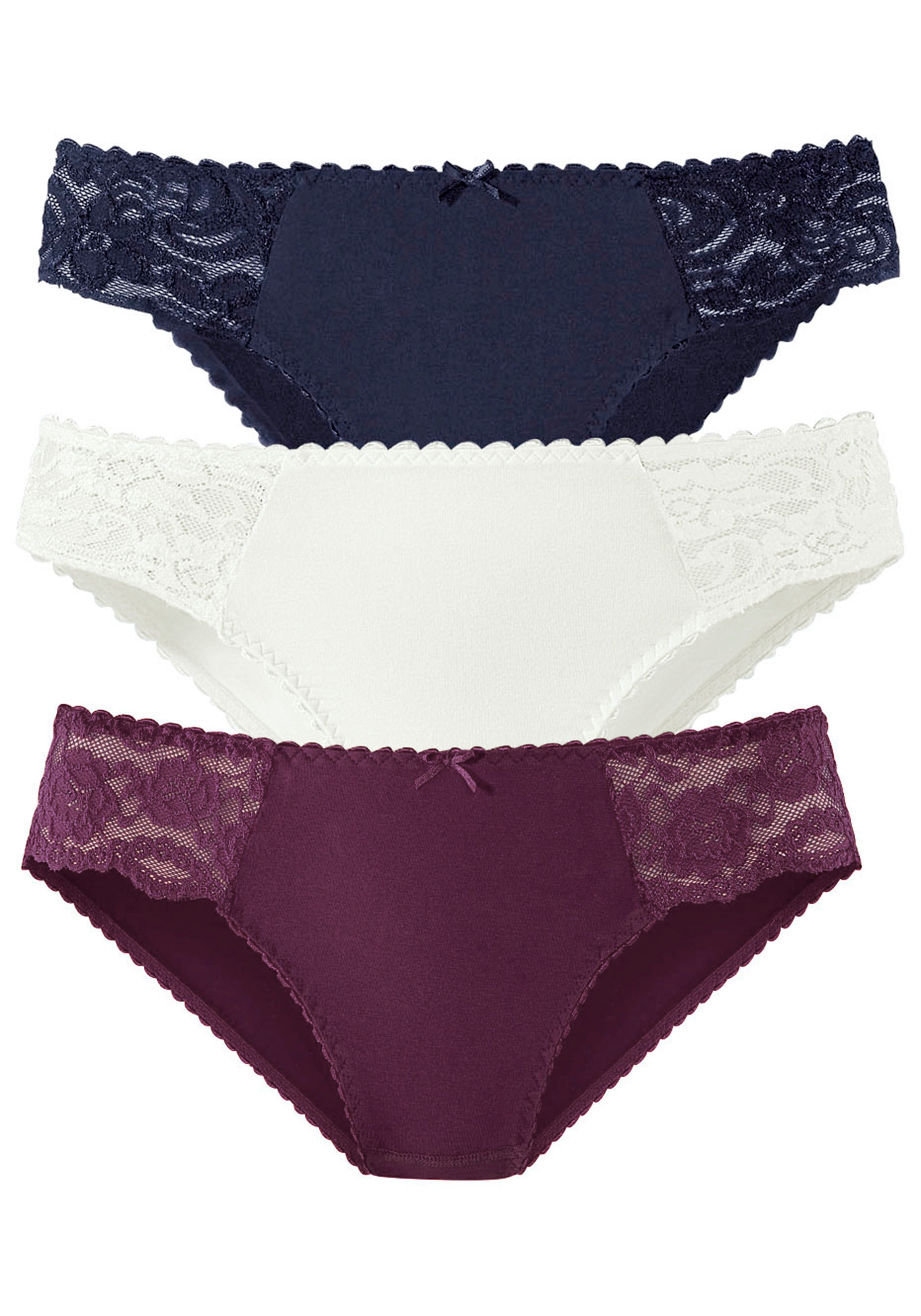 petite fleur by Lascana Jazz-Pants Slips (3er-Pack) aus elastischer Baumwoll-Qualität