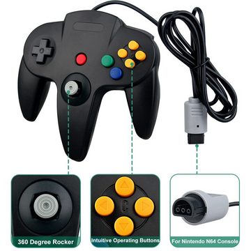 Welikera Gamepad für N64-Konsole System, Kabelgebunden Controller