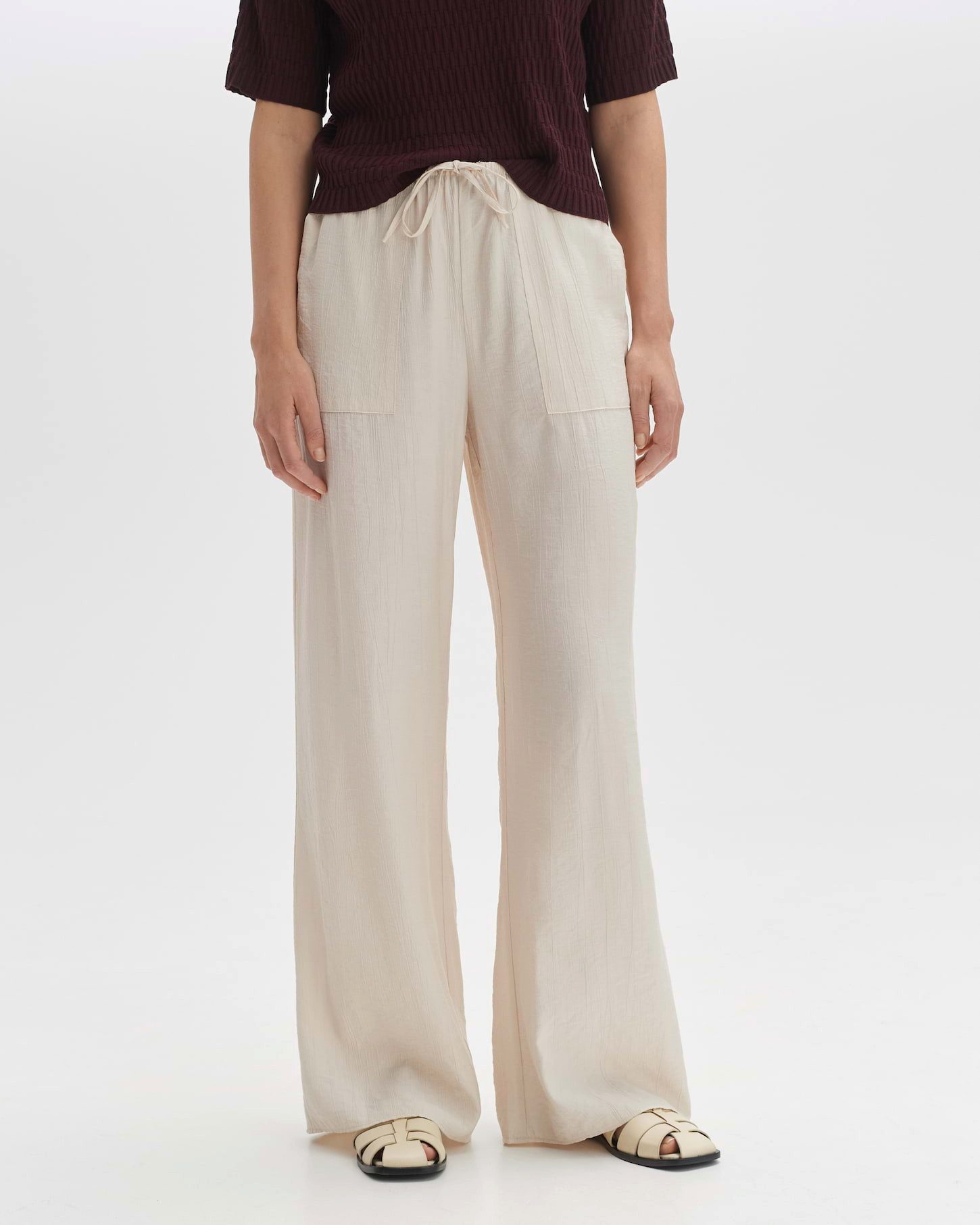 OPUS Chinohose Palazzohose Monala - Wide Leg