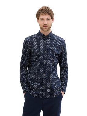 TOM TAILOR Denim Langarmhemd fitted printed poplin shirt