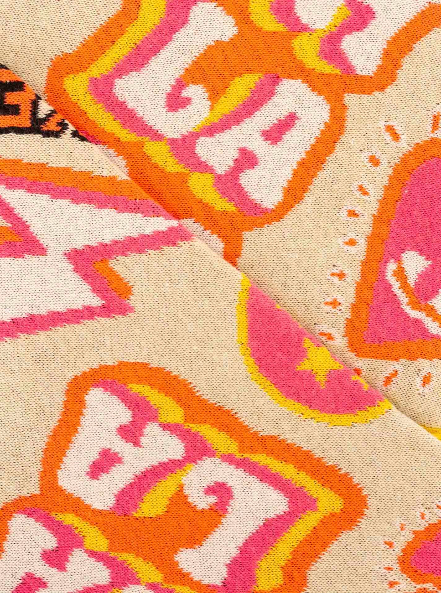 Zwillingsherz Dreieckstuch "OOPS", Statement Muster, Strick, wärmend