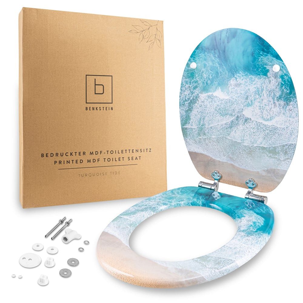 Benkstein WC-Sitz Premium WC-Deckel antibakteriell, bedruckter Deckel, Duro günstig online kaufen