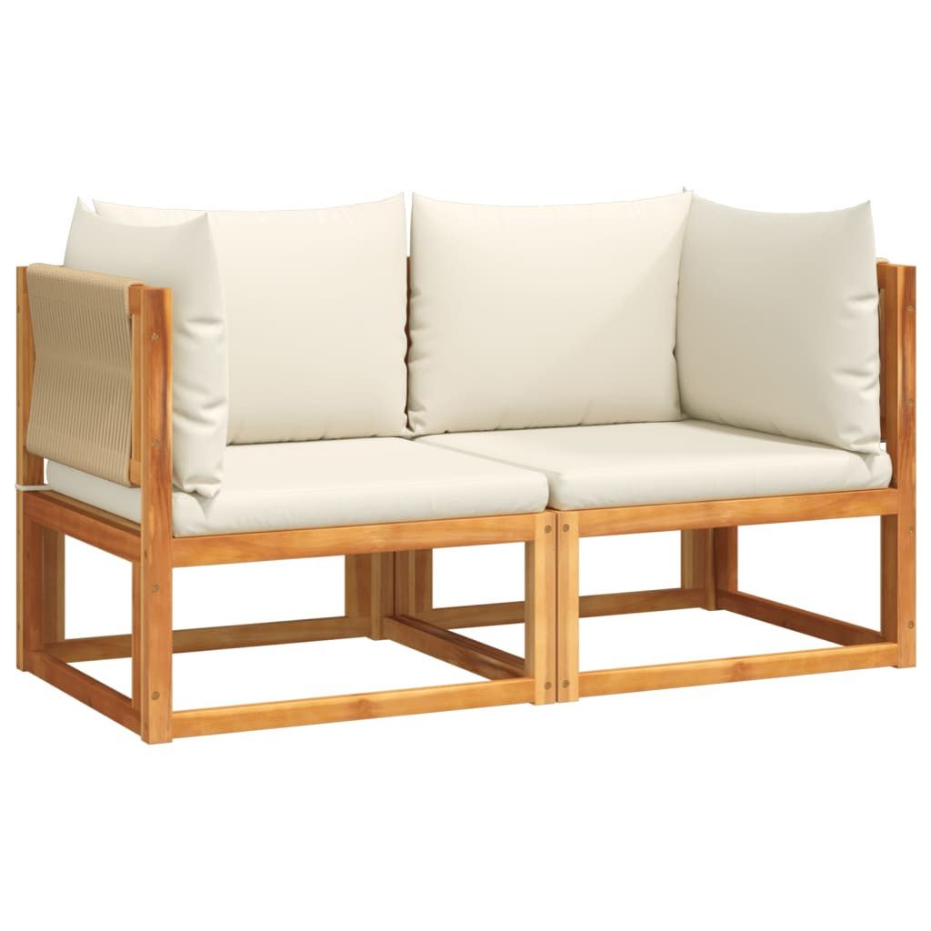 vidaXL Loungesofa Garten-Ecksofas mit Kissen 2 günstig online kaufen
