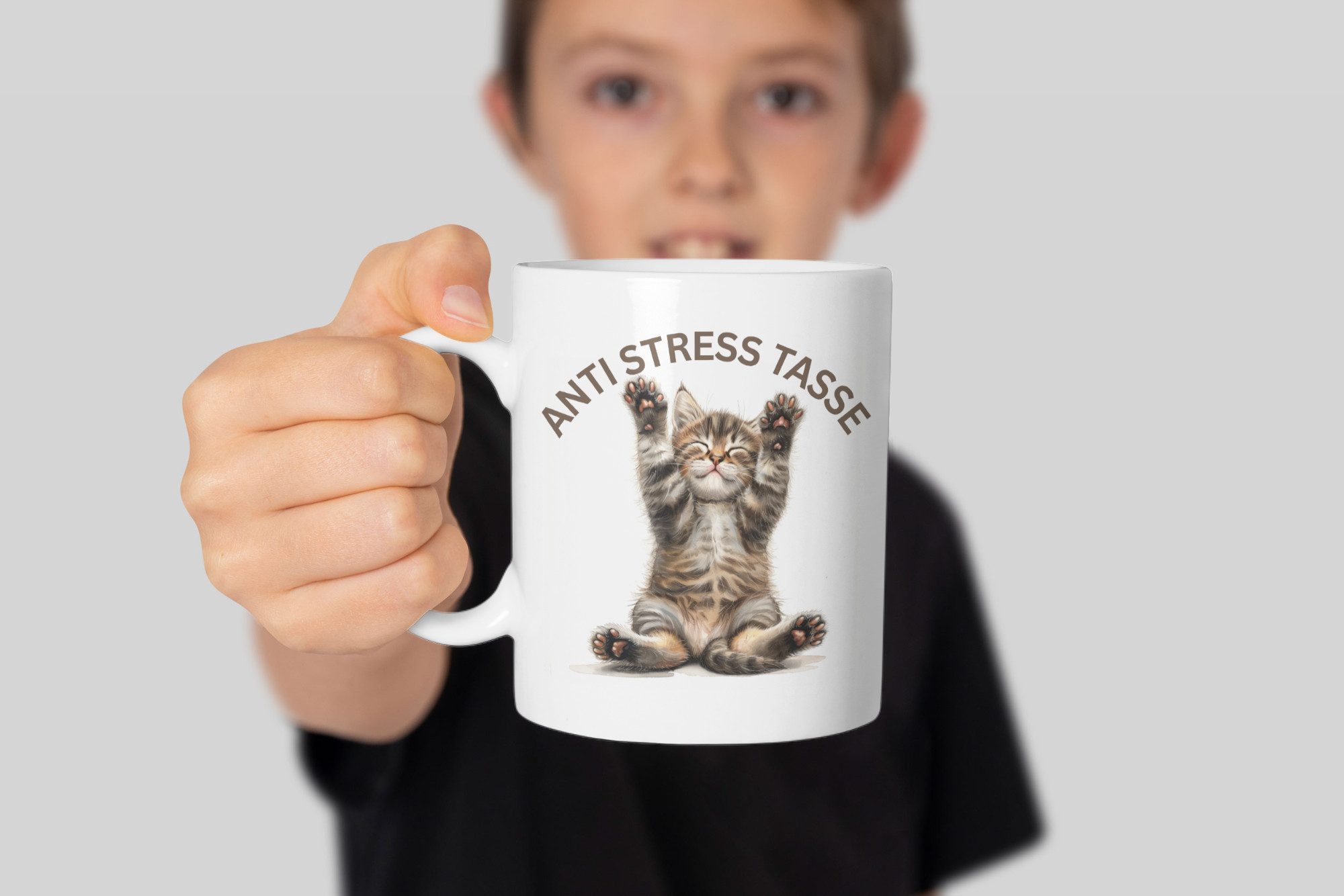 WS-Trend Tasse Anti Stress Baby Katze Kaffeetasse Teetasse Tasse Geschenkidee 325 ml, Keramik – Bild 4 von 4