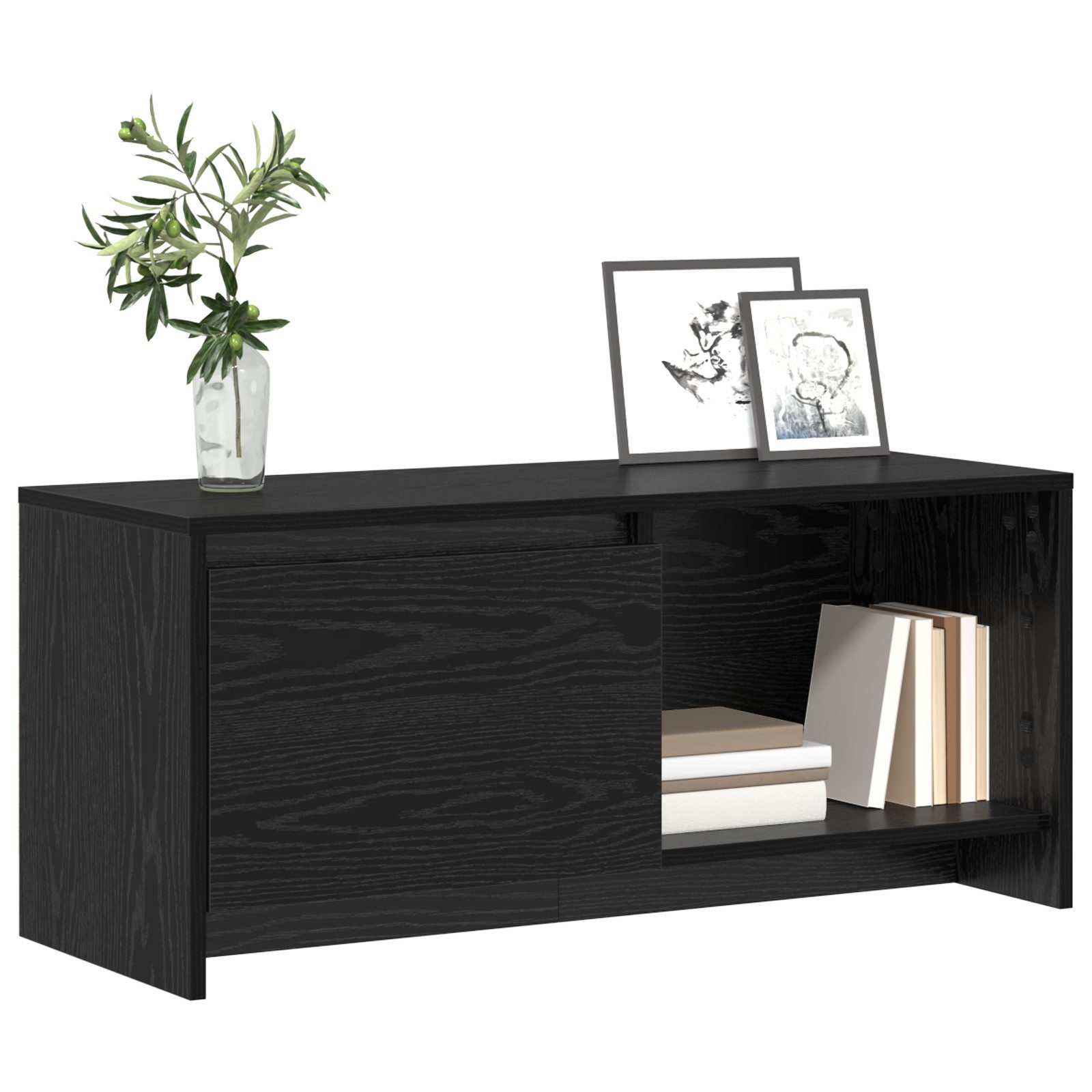 vidaXL TV-Schrank TV-Ständer Schwarze Eiche Holzwerkstoff günstig online kaufen