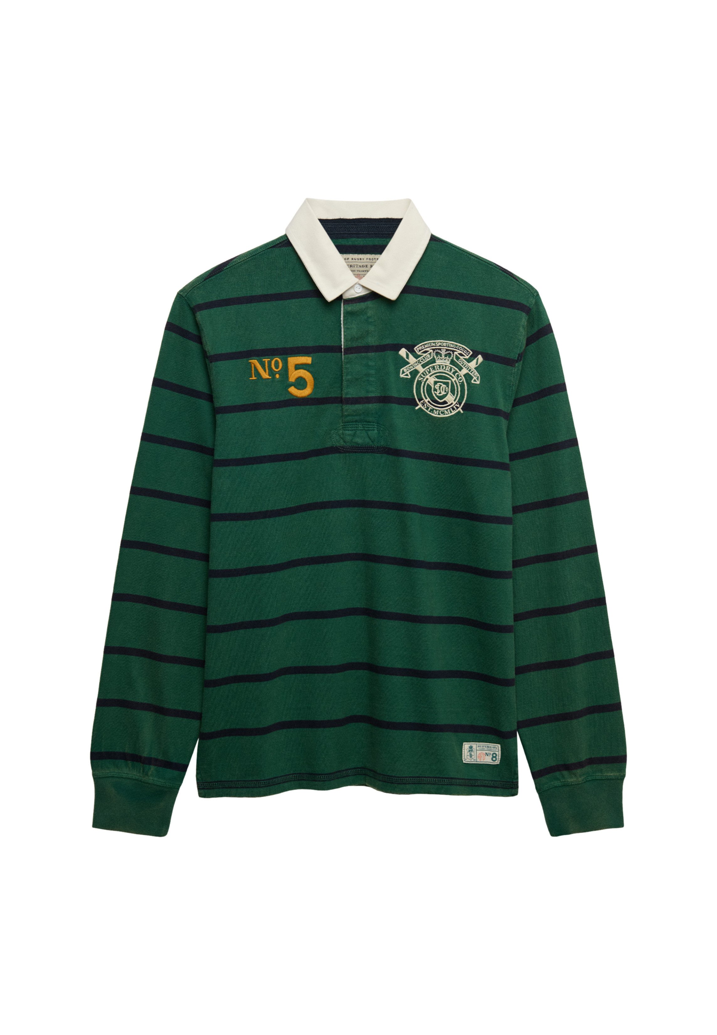 Superdry Langarmshirt DOUBLE EMBLEM STRIPE RUGBY
