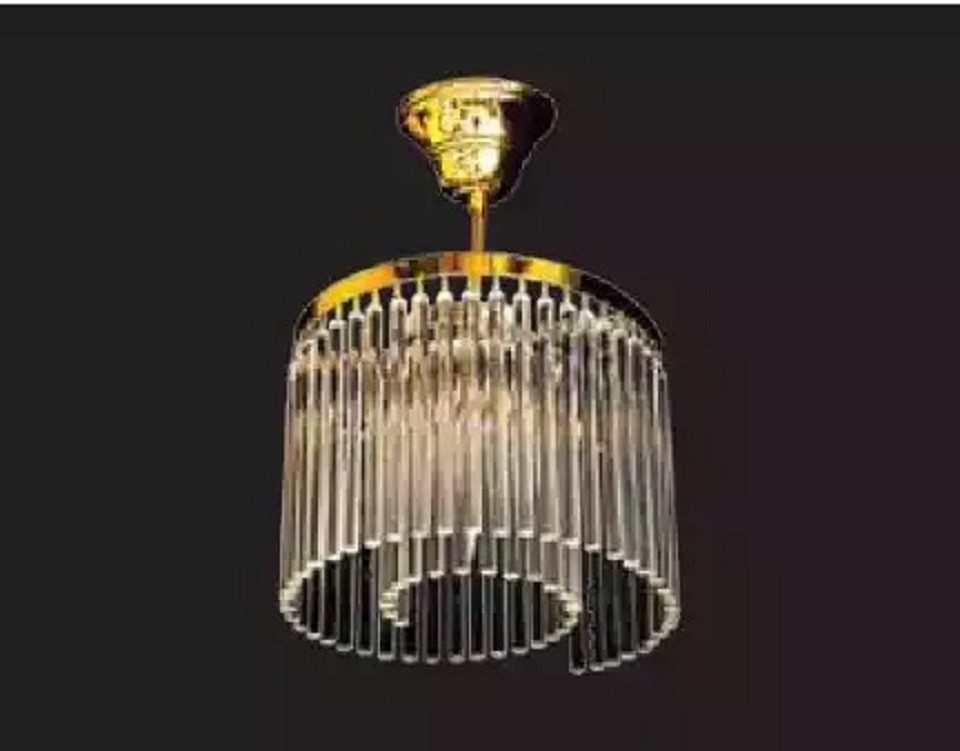 JVmoebel Kronleuchter Elegante Deckenleuchte in Gold für stilvolle Wohnräume, Made in Europa