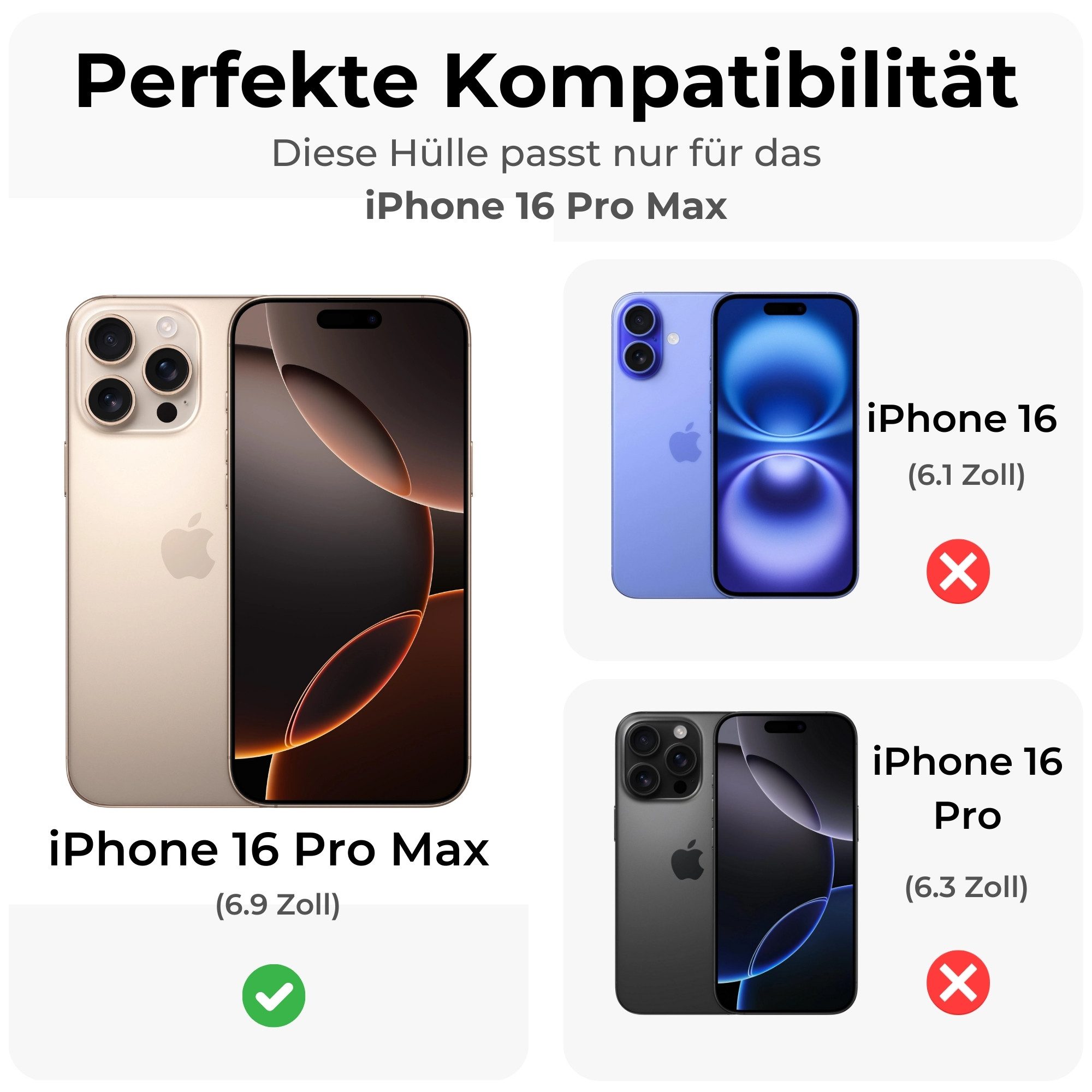 betterfon Handykette mit Portemonnaie für iPhone -Handyhülle Kartenfächern, Hände frei – mit Silikonhülle & Schnur für flexiblen Alltag