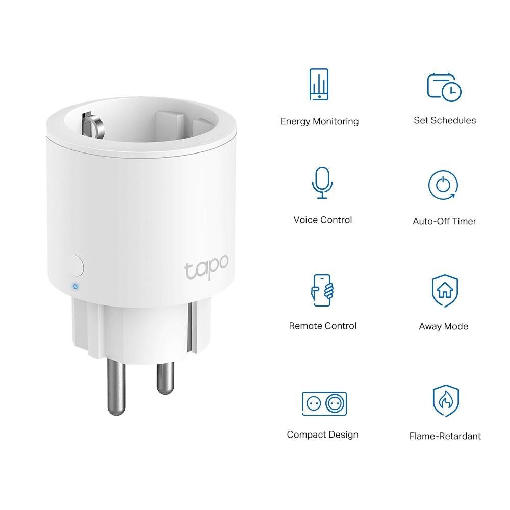 tp-link Tapo P115 4er Set Smart-Home-Zubehör, Smart WLAN Steckdose Energieüberwachung App Steuerung