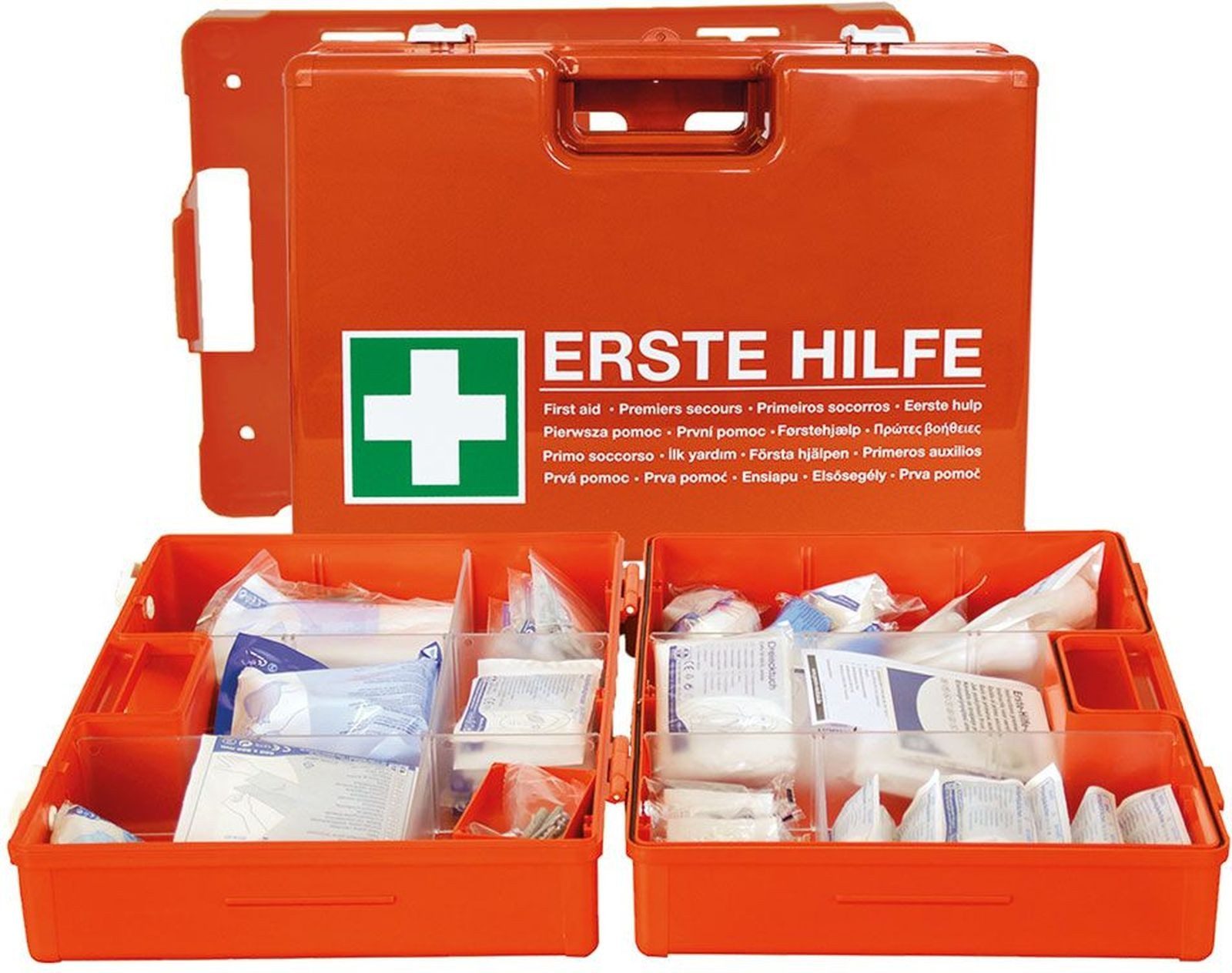 Franz Mensch Erste-Hilfe-Set Verbandskasten Maxi 34x24x12cm orange