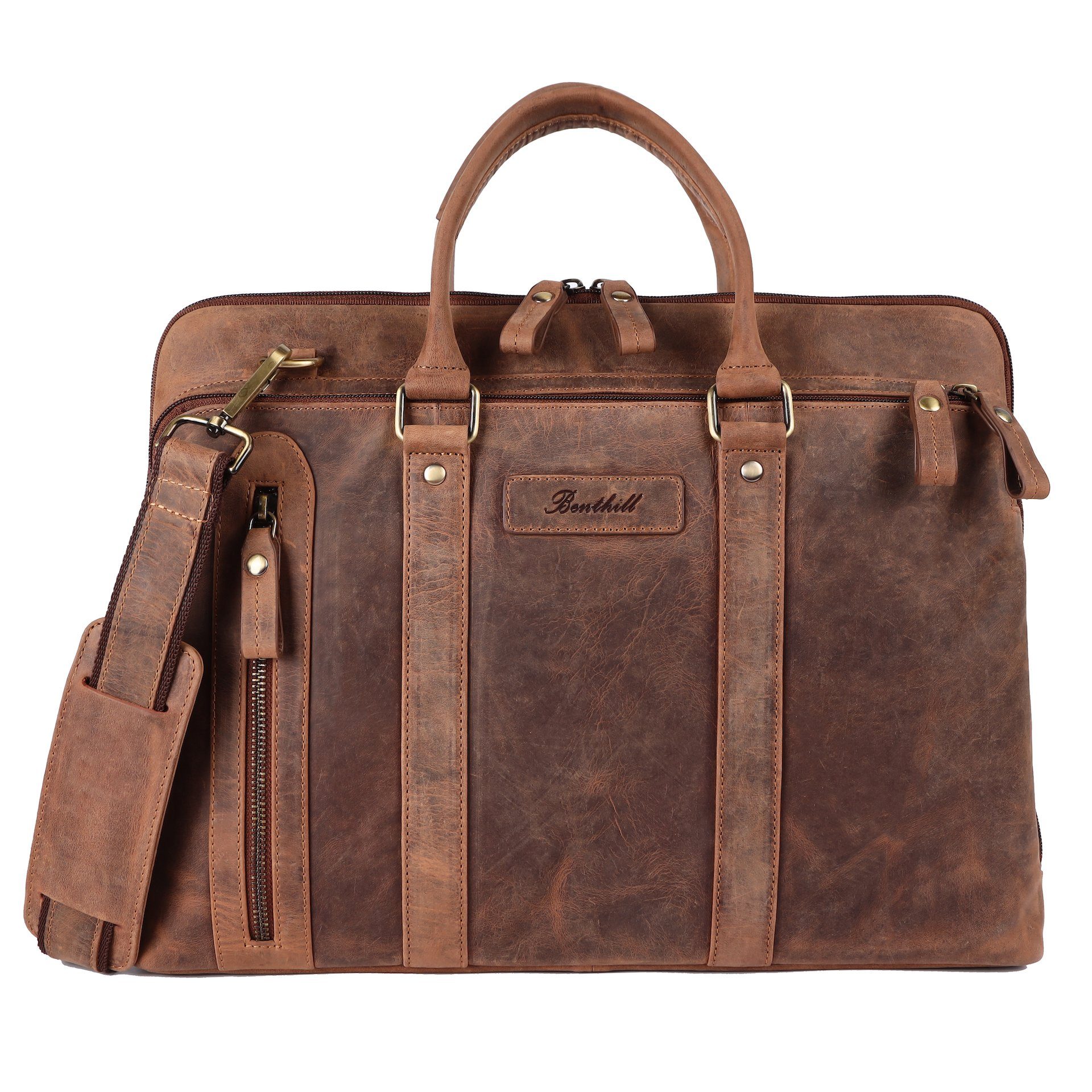 Benthill Aktentasche Echt Leder Laptoptasche Notebooktasche günstig online kaufen