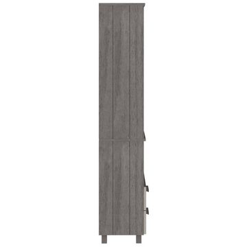 furnicato Sideboard Highboard HAMAR Hellgrau 60x35x180 cm Massivholz Kiefer