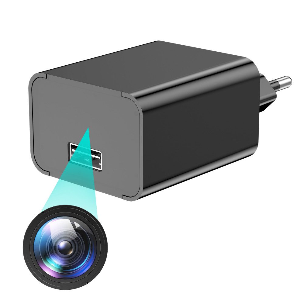 SpionProfi Überwachungskamera Mini Kamera FULL HD Usb Ladegerät Video Ton Aufnahme Überwachung (Innenbereich, Ladegerät versteckte Mini Kamera inkl. Nachtsicht & Bewegungsmelder)